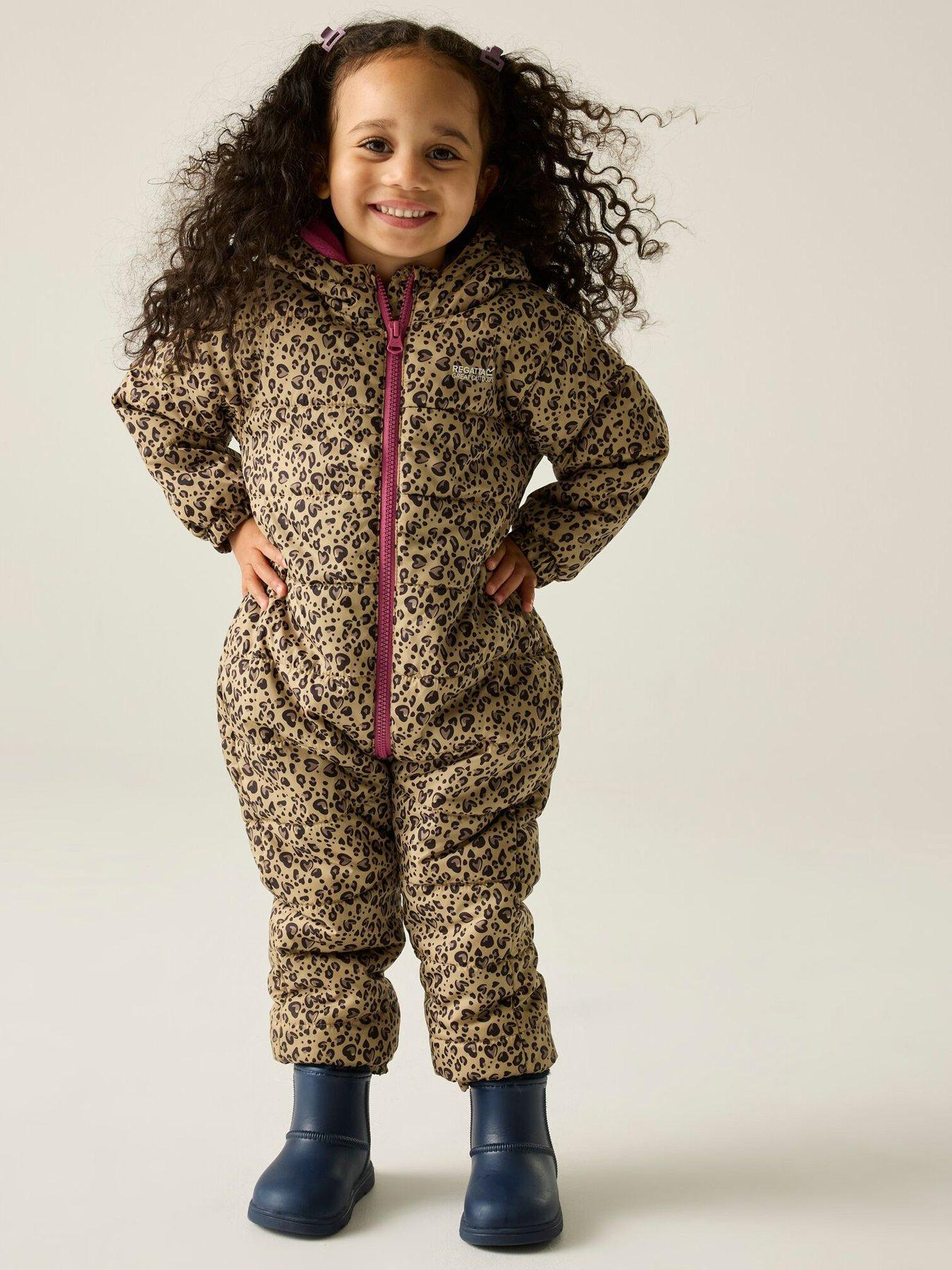 Regatta Kids Toddler Penrose Puddlesuit-heart Leopard(violet)