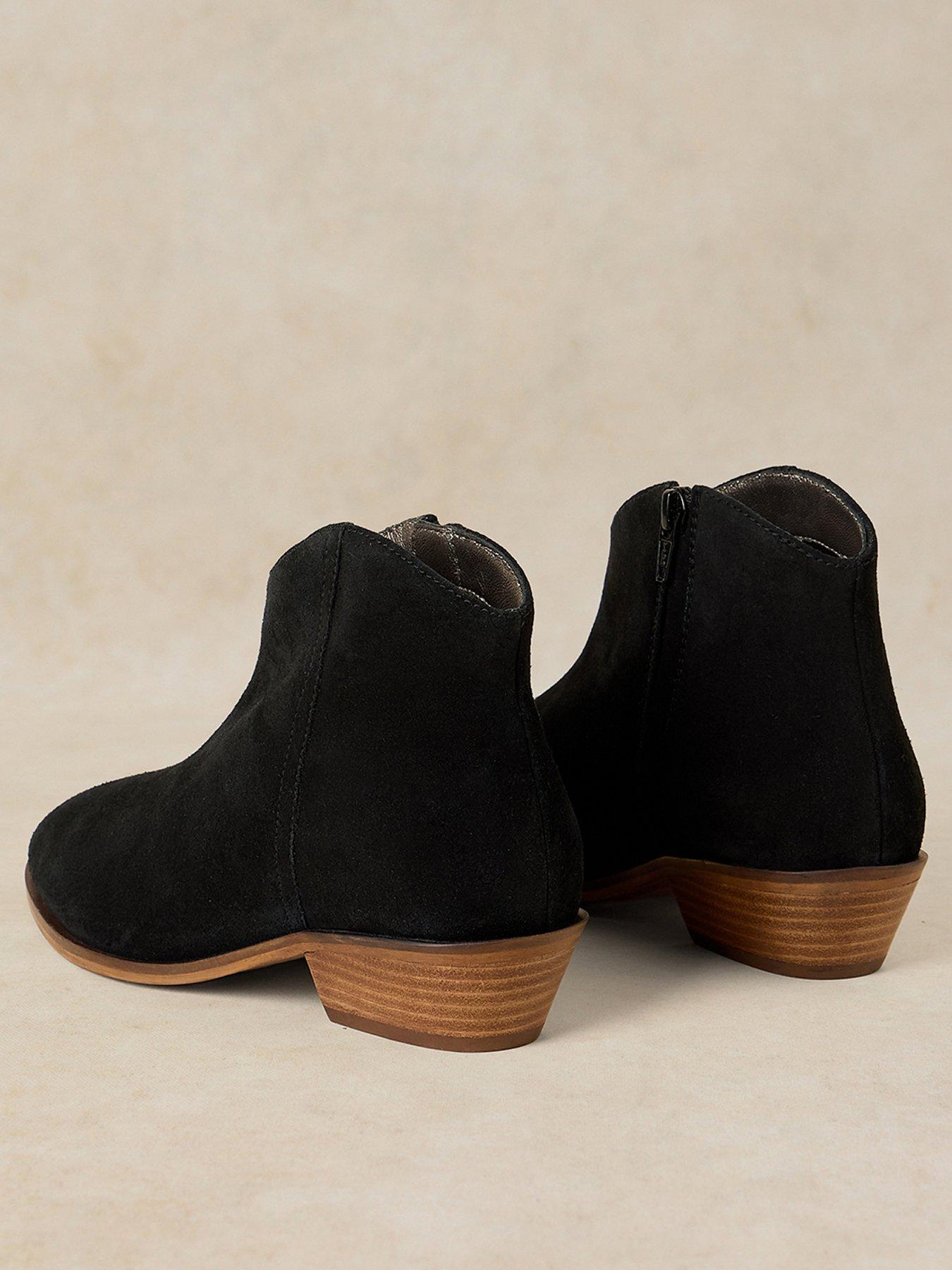 Image 3 of 4 of White Stuff Wide Fit Suede Ankle Boots - Black