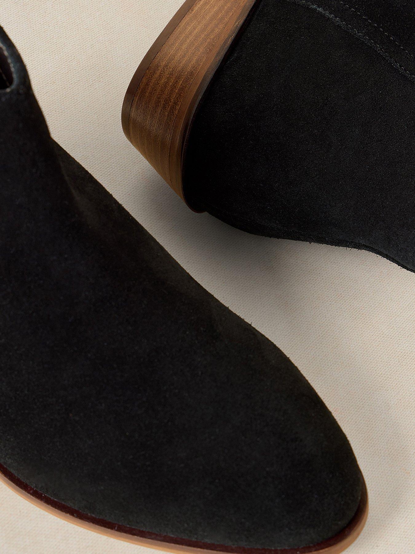 Image 4 of 4 of White Stuff Wide Fit Suede Ankle Boots - Black
