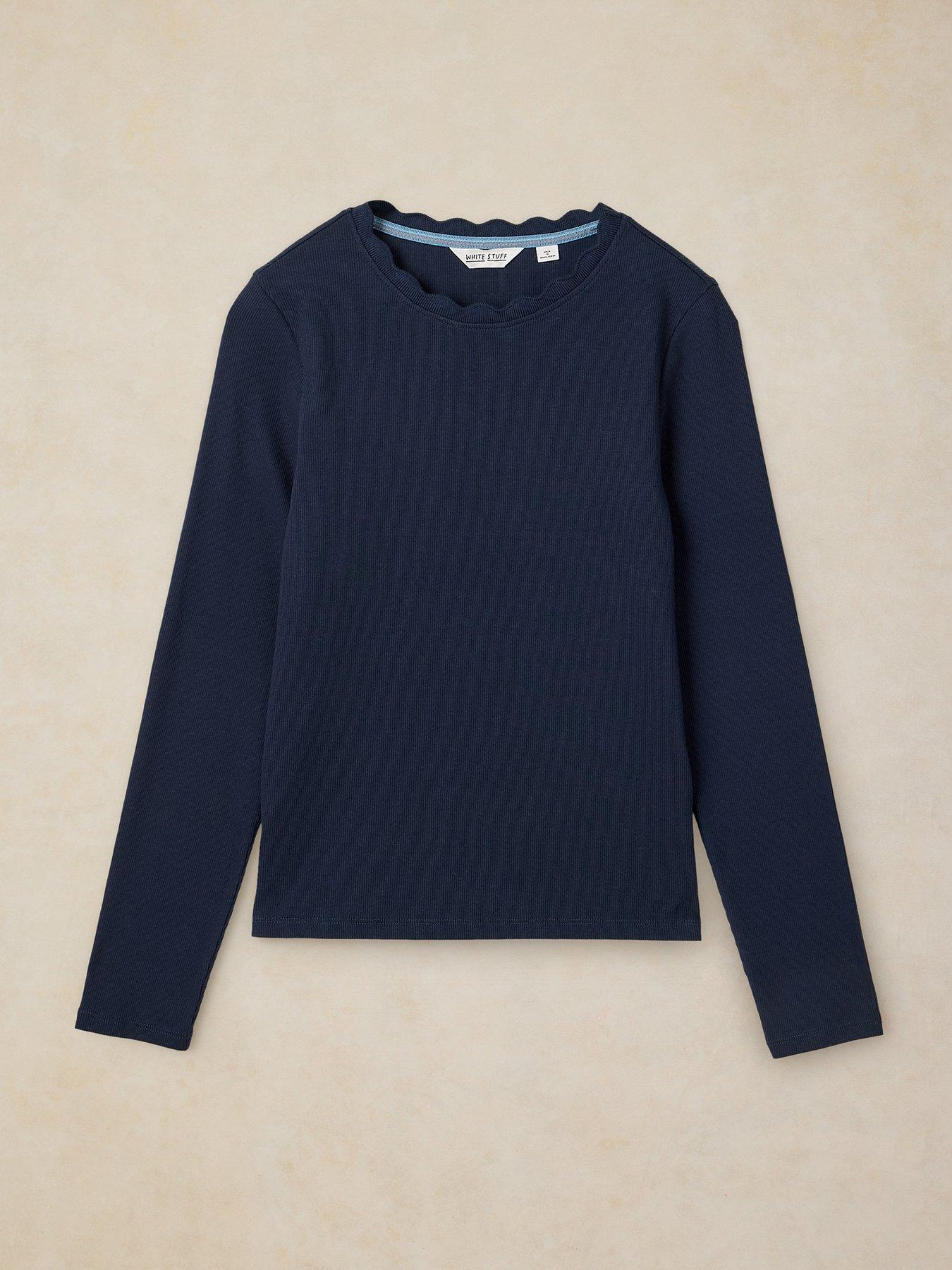 Image 5 of 5 of White Stuff Aida Scallop Ls Tee