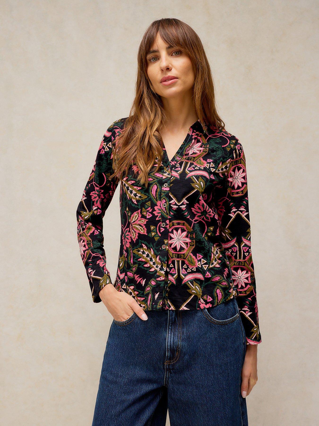 White Stuff Annie Jersey Shirt - Black