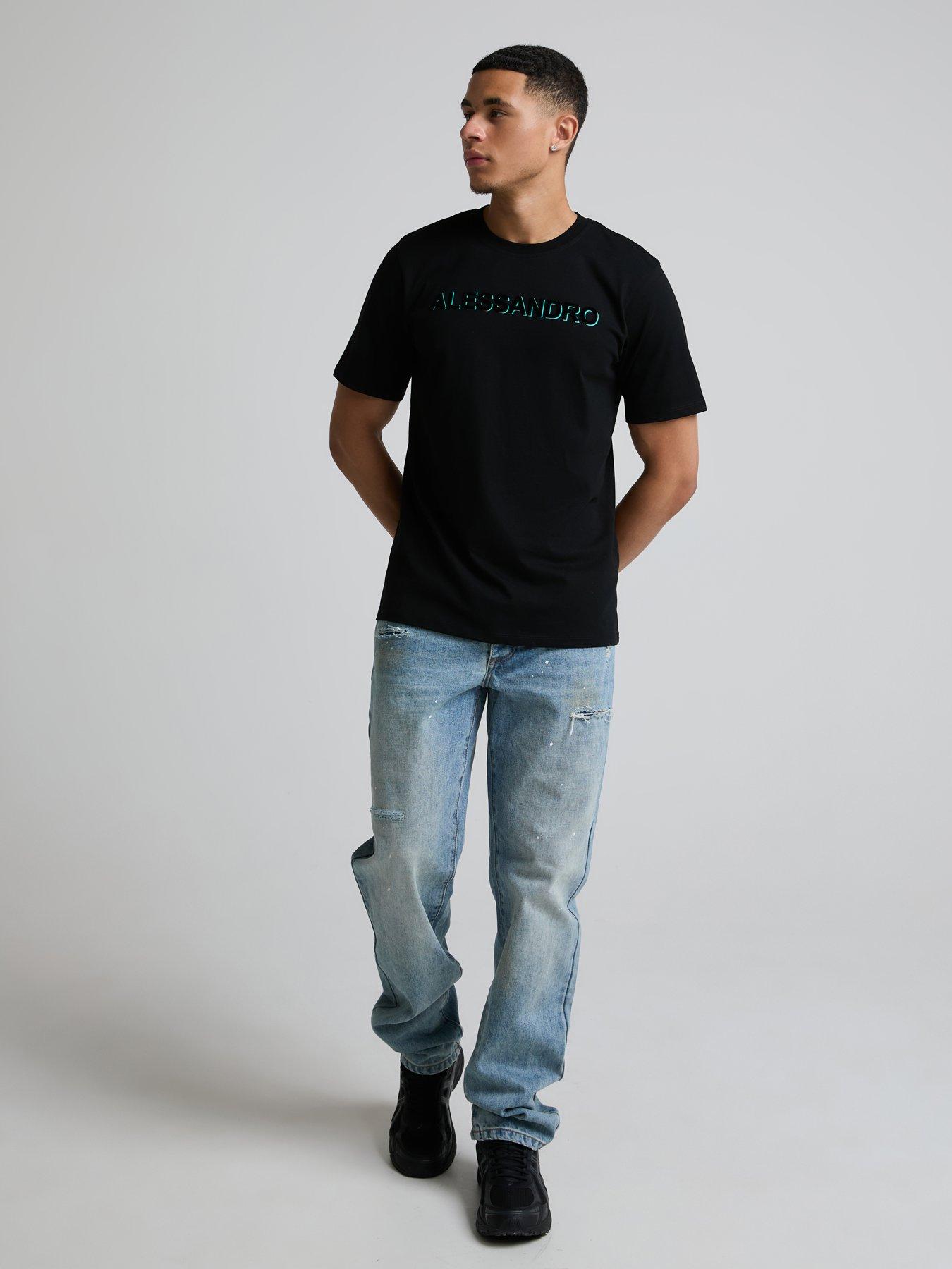 Image 3 of 5 of Alessandro Zavetti Alessandro Zavetti Fiero Short Sleeve Graphic Logo T-Shirt - Black/Multi