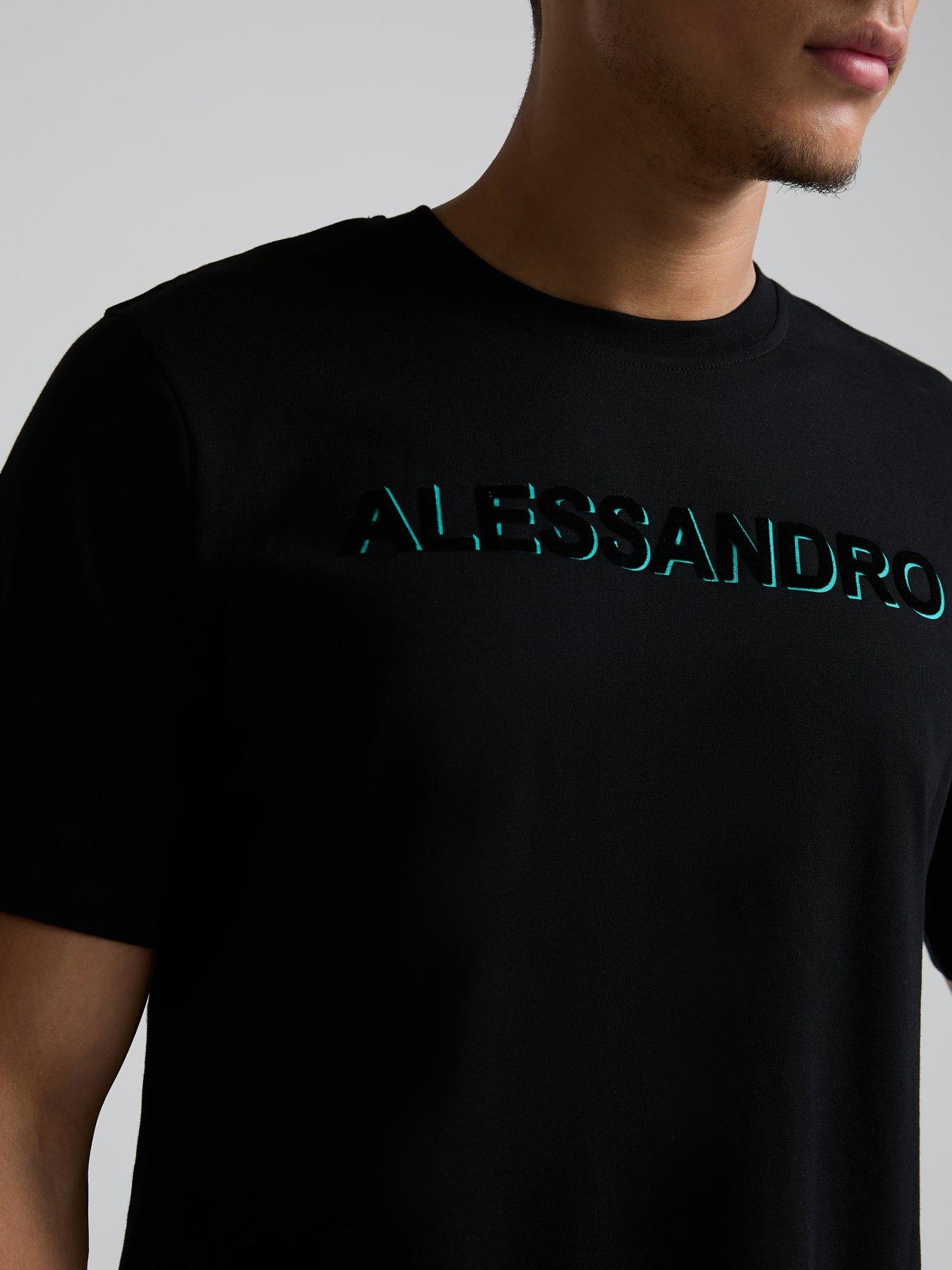 Image 5 of 5 of Alessandro Zavetti Alessandro Zavetti Fiero Short Sleeve Graphic Logo T-Shirt - Black/Multi