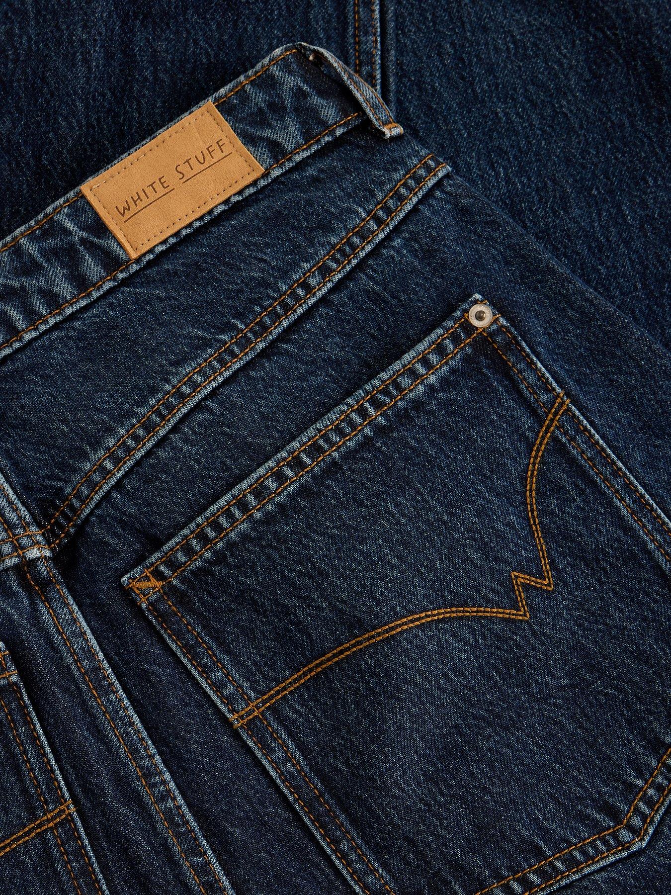 Image 6 of 6 of White Stuff Bailey Straight Turn Up Jeans - Blue