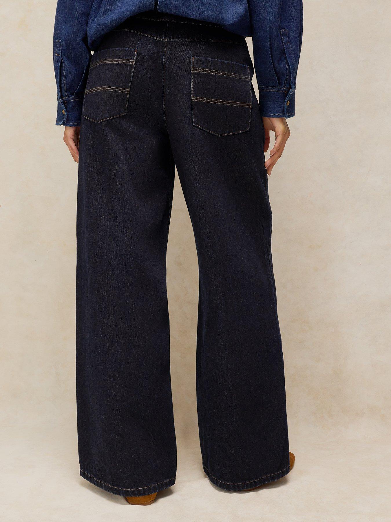 Image 2 of 6 of White Stuff Carmella Wide Leg Jeans - Blue