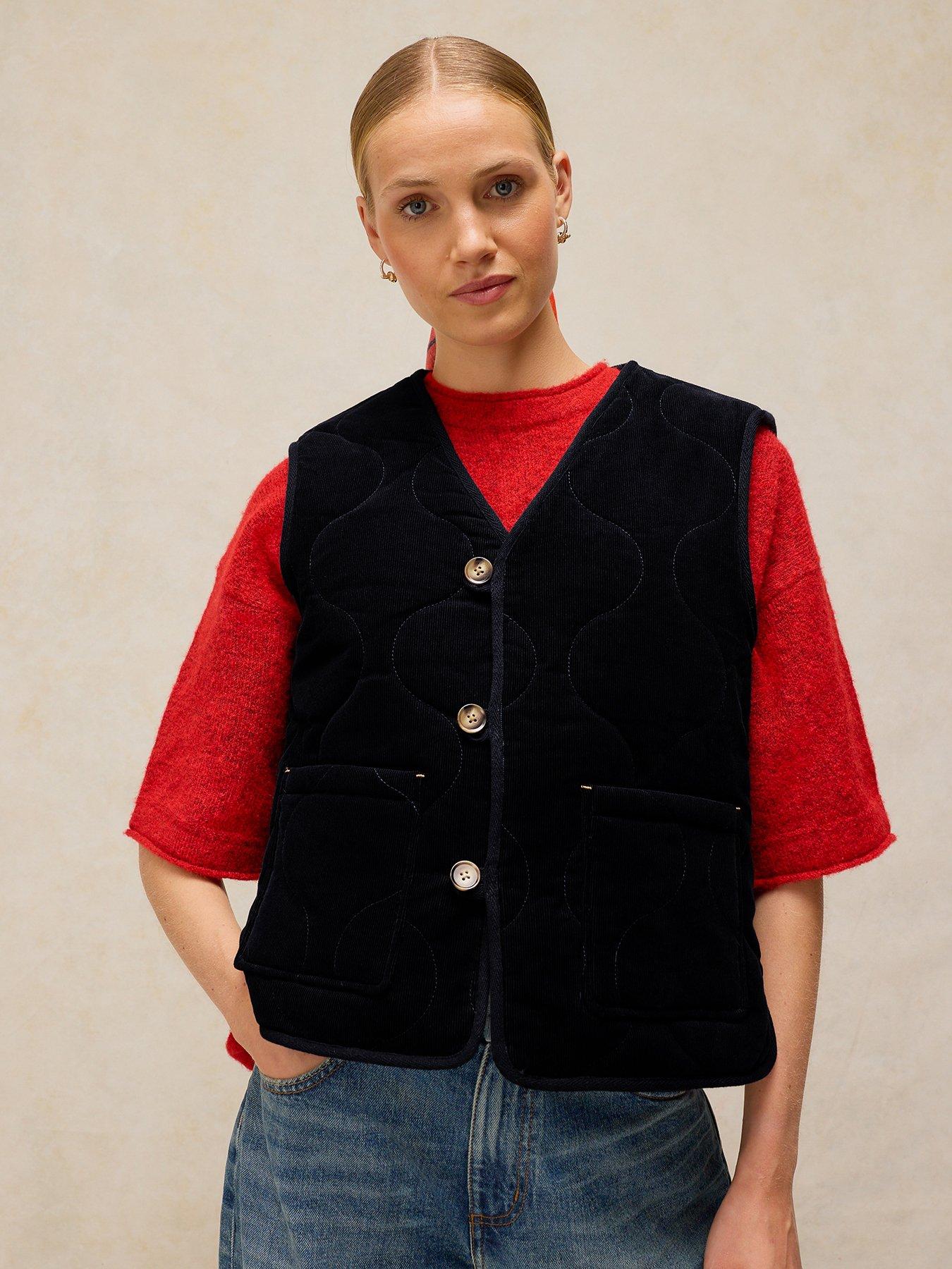 Image 1 of 6 of White Stuff Emery Reversible Gilet - Black