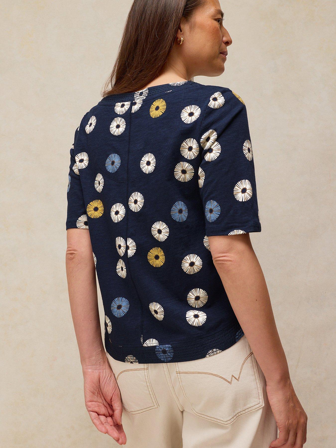 Image 2 of 6 of White Stuff Weaver Notch Neck Tee