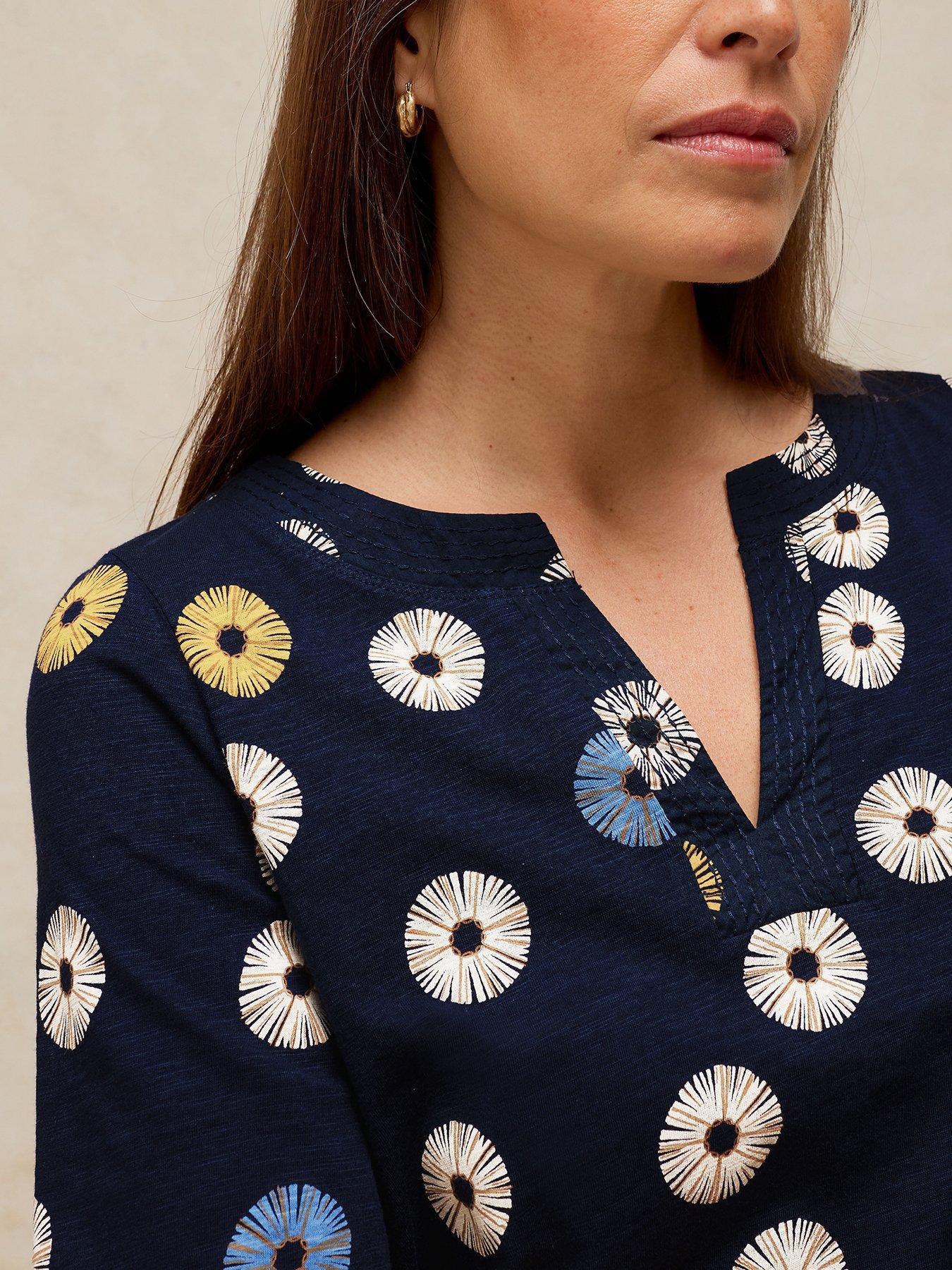 Image 4 of 6 of White Stuff Weaver Notch Neck Tee