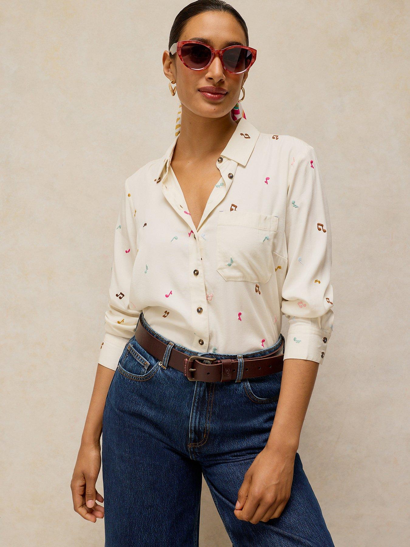 Image 1 of 6 of White Stuff Libby Cotton Shirt - Cream