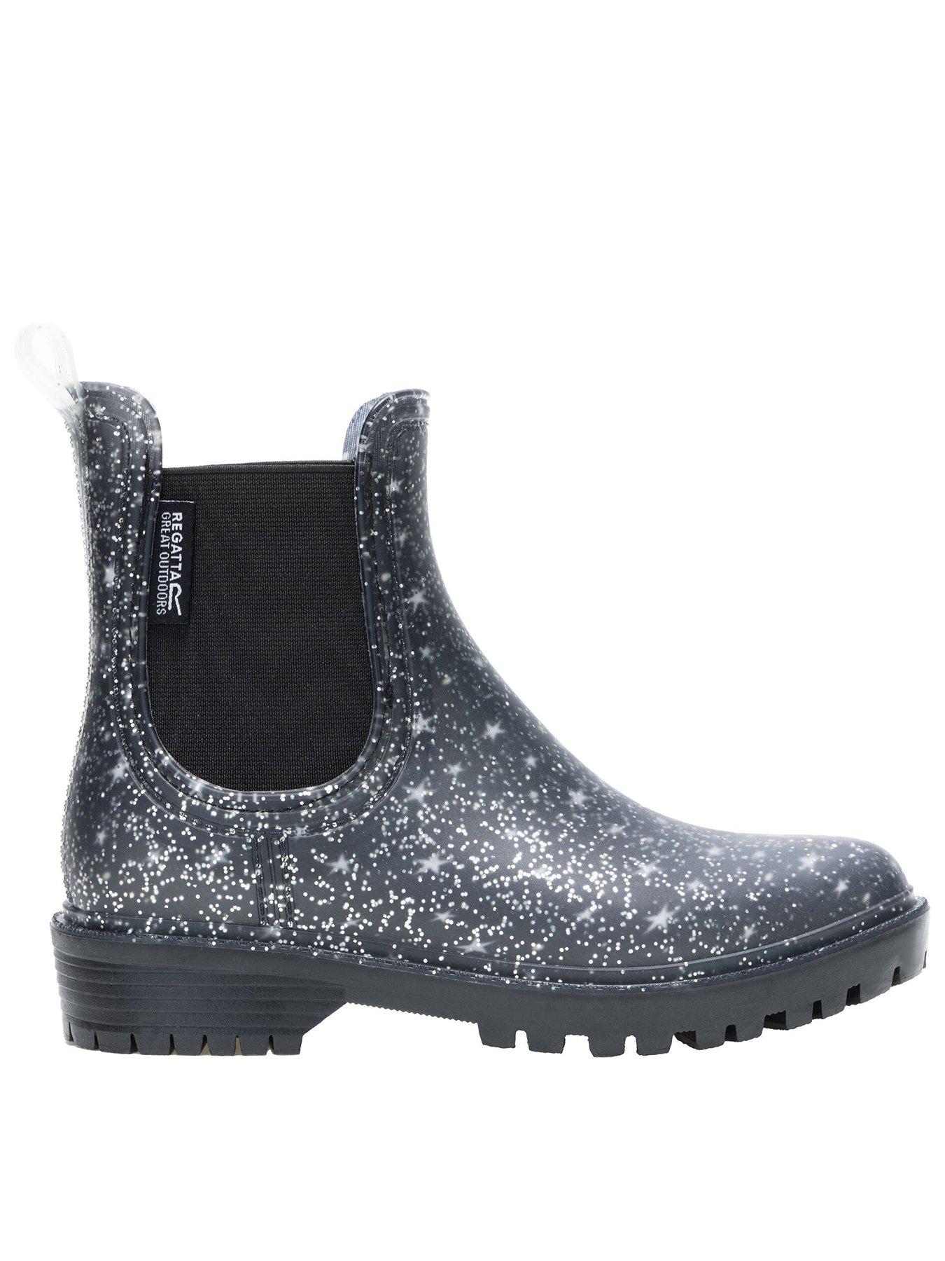 Regatta Kids Harriet Ii Jnr Wellies -black Star Glitter