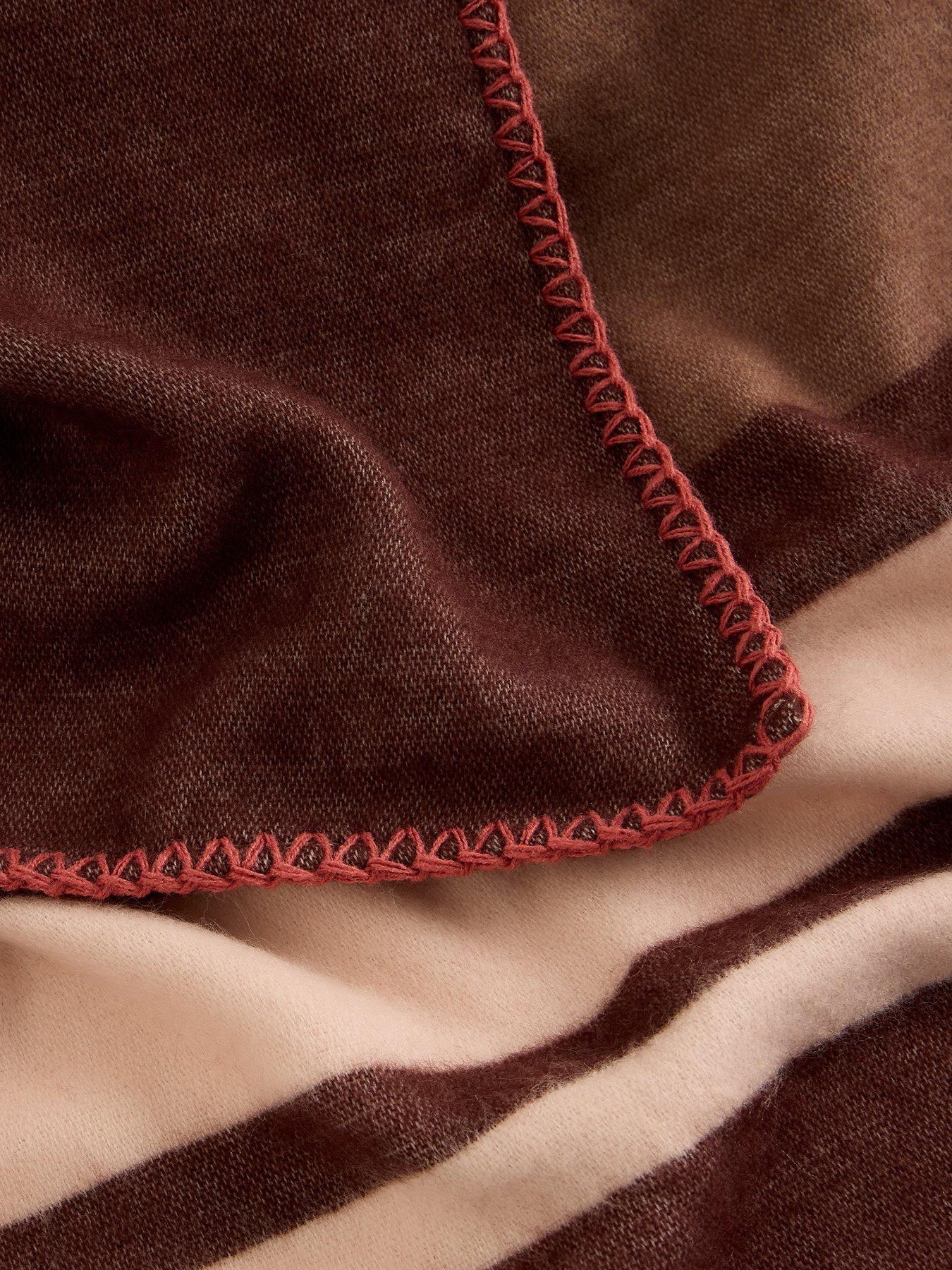 Image 6 of 6 of White Stuff Stripe Detail Poncho - Brown