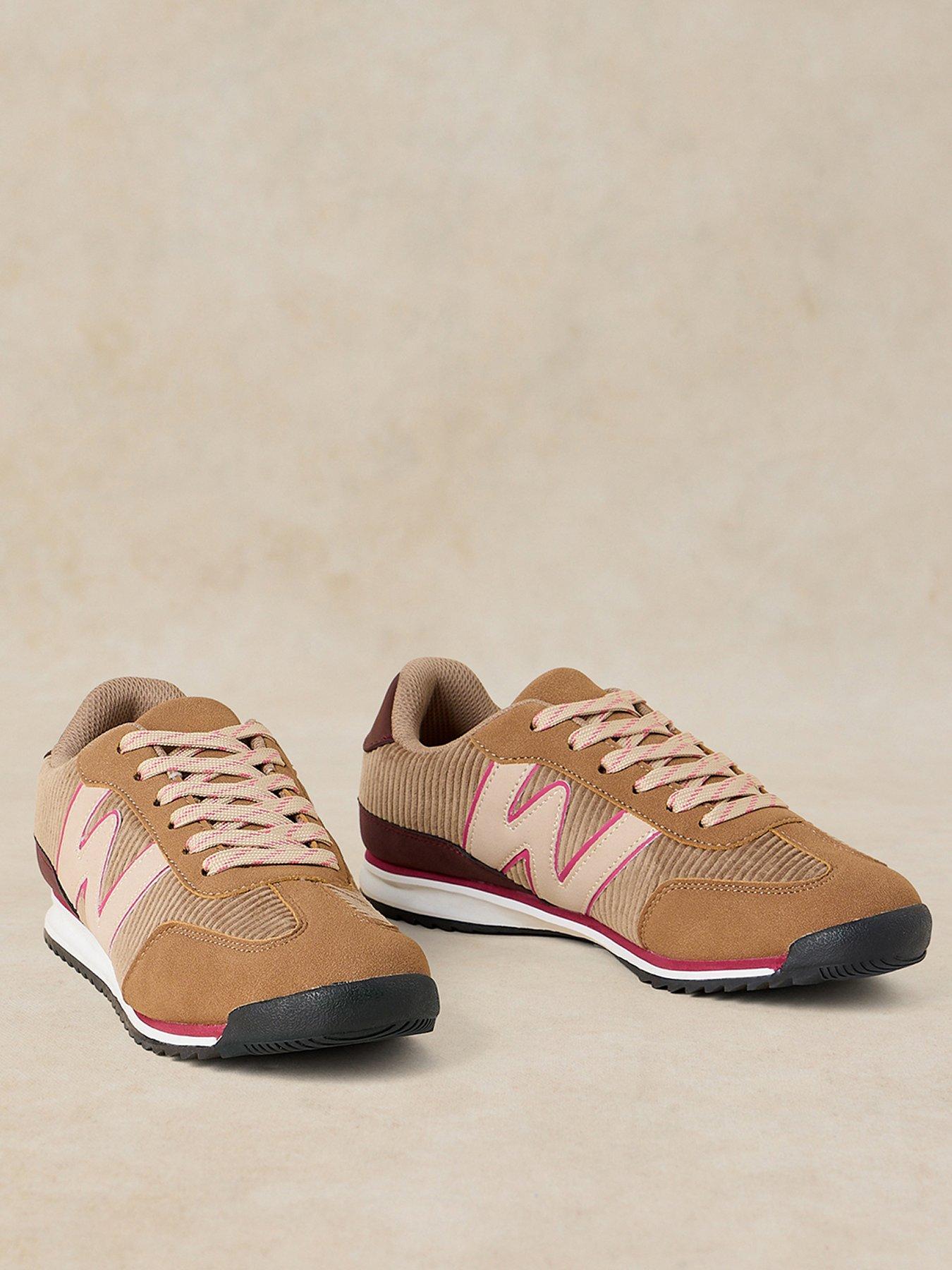 Image 2 of 4 of White Stuff Lucy Colour Block Lace-Up Trainers - Beige