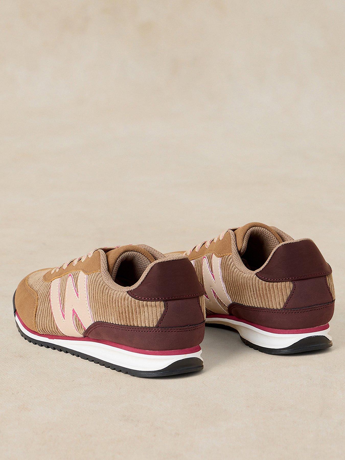 Image 3 of 4 of White Stuff Lucy Colour Block Lace-Up Trainers - Beige