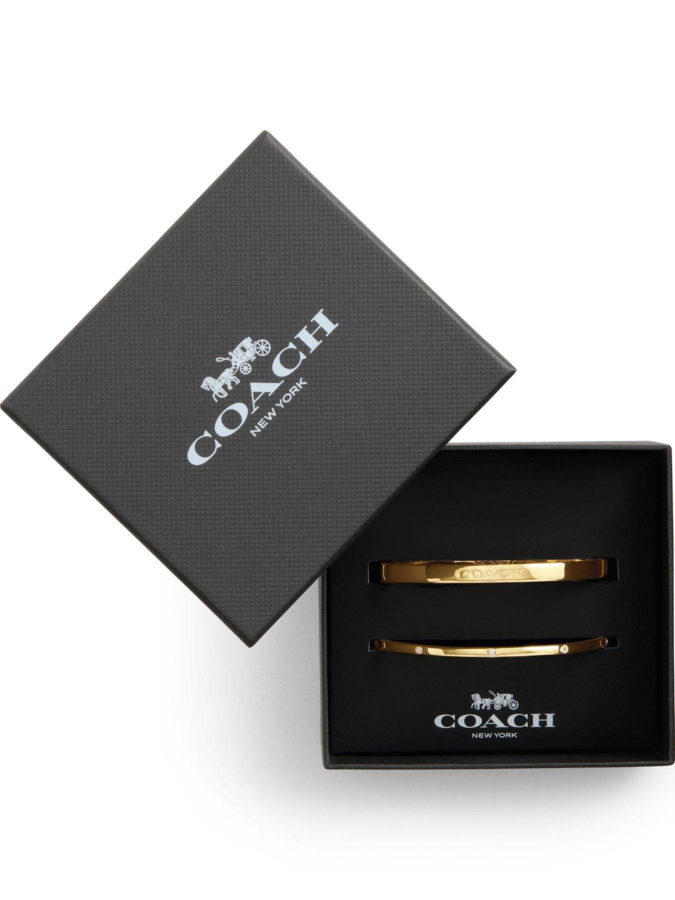 COACH Double Set Logo Bangle Boxed