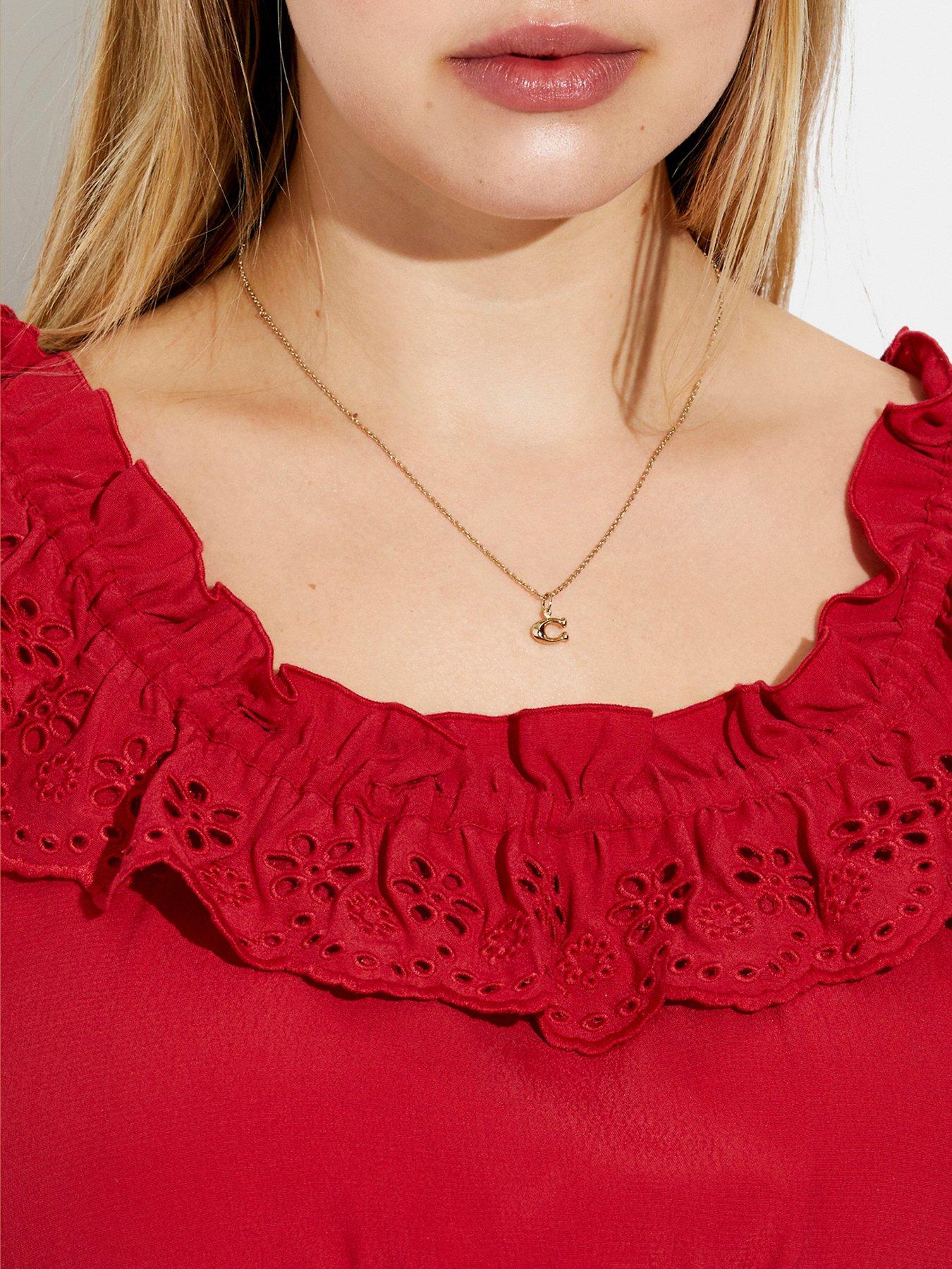 Image 2 of 4 of COACH Starter Charm Necklace - Gold