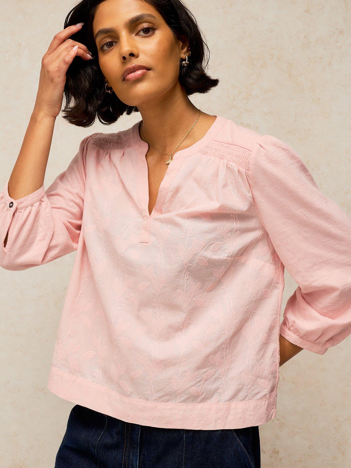 Image 1 of 5 of White Stuff Amelia Embroidered Top
