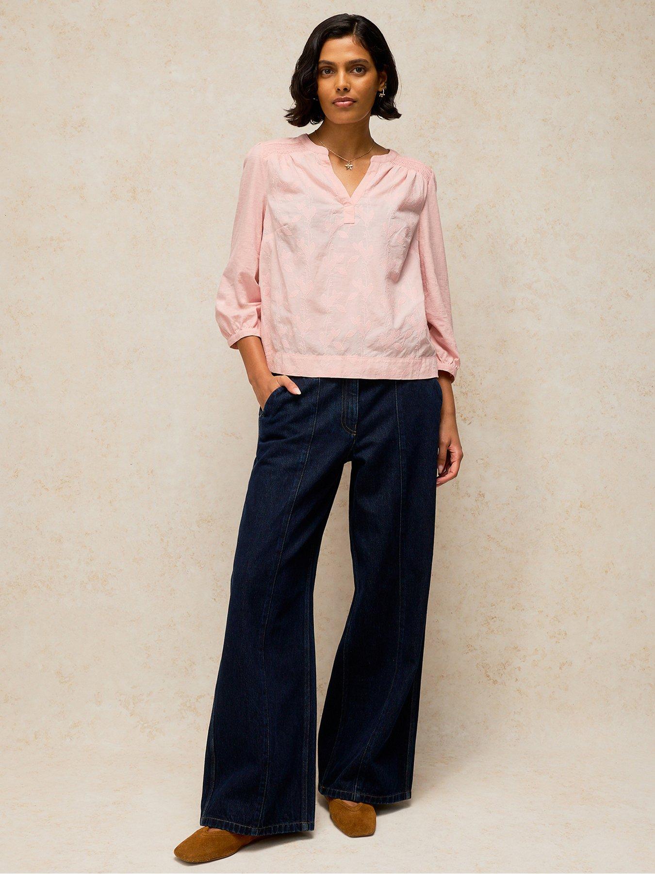 Image 3 of 5 of White Stuff Amelia Embroidered Top