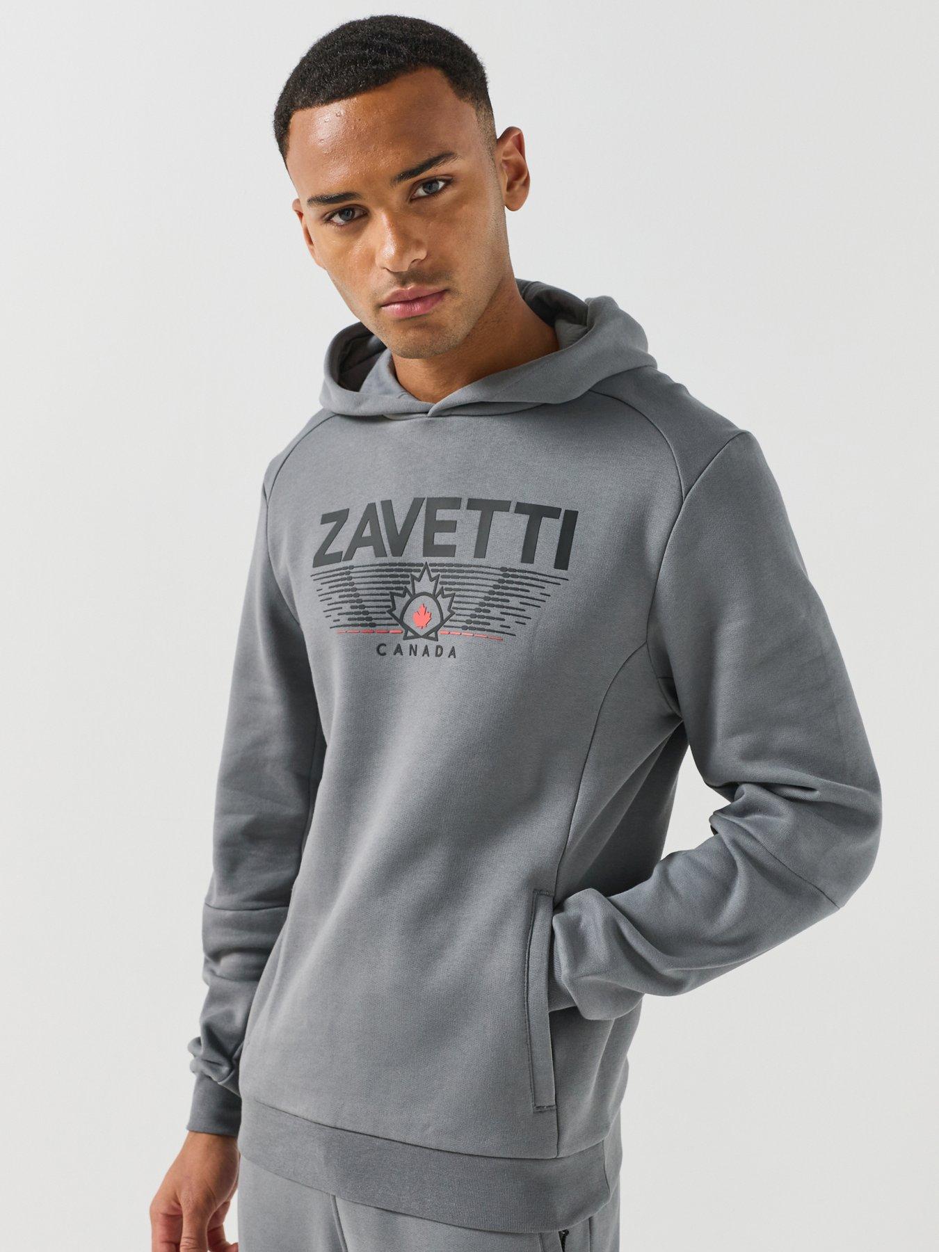 Image 1 of 6 of Zavetti Canada Mens Chandoni Logo Fleece Hoodie - Volcanic Veil