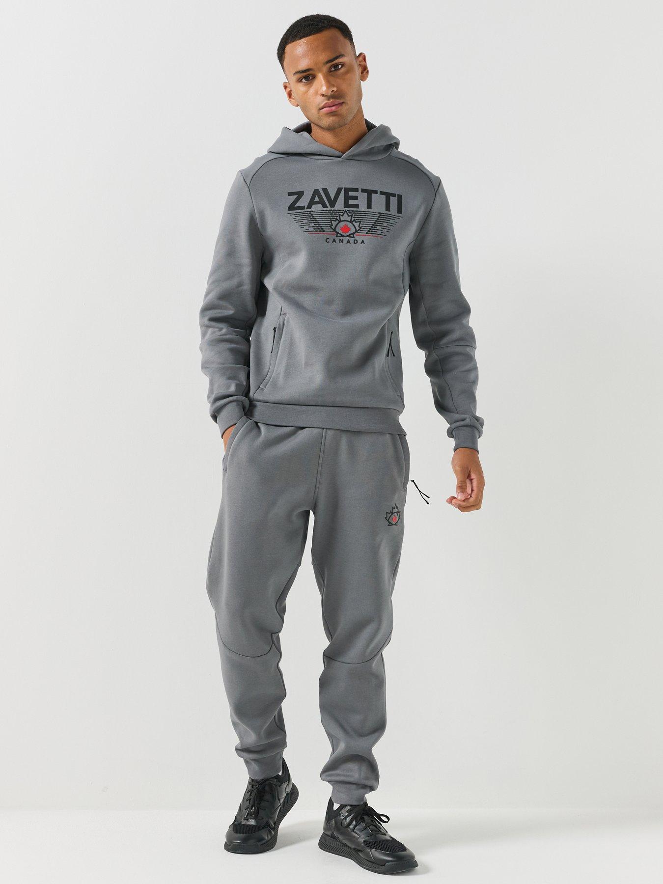 Image 3 of 6 of Zavetti Canada Mens Chandoni Logo Fleece Hoodie - Volcanic Veil