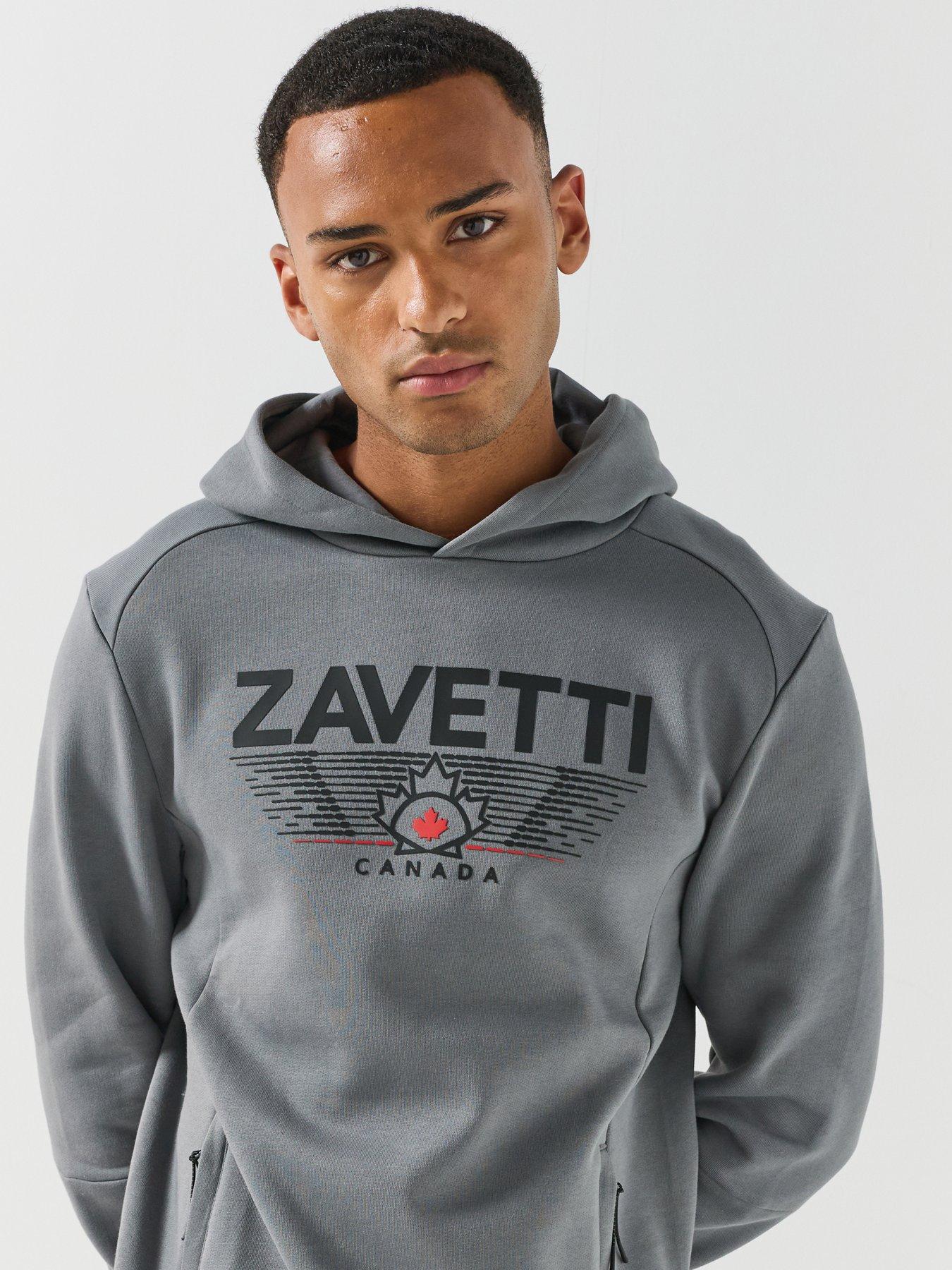 Image 5 of 6 of Zavetti Canada Mens Chandoni Logo Fleece Hoodie - Volcanic Veil