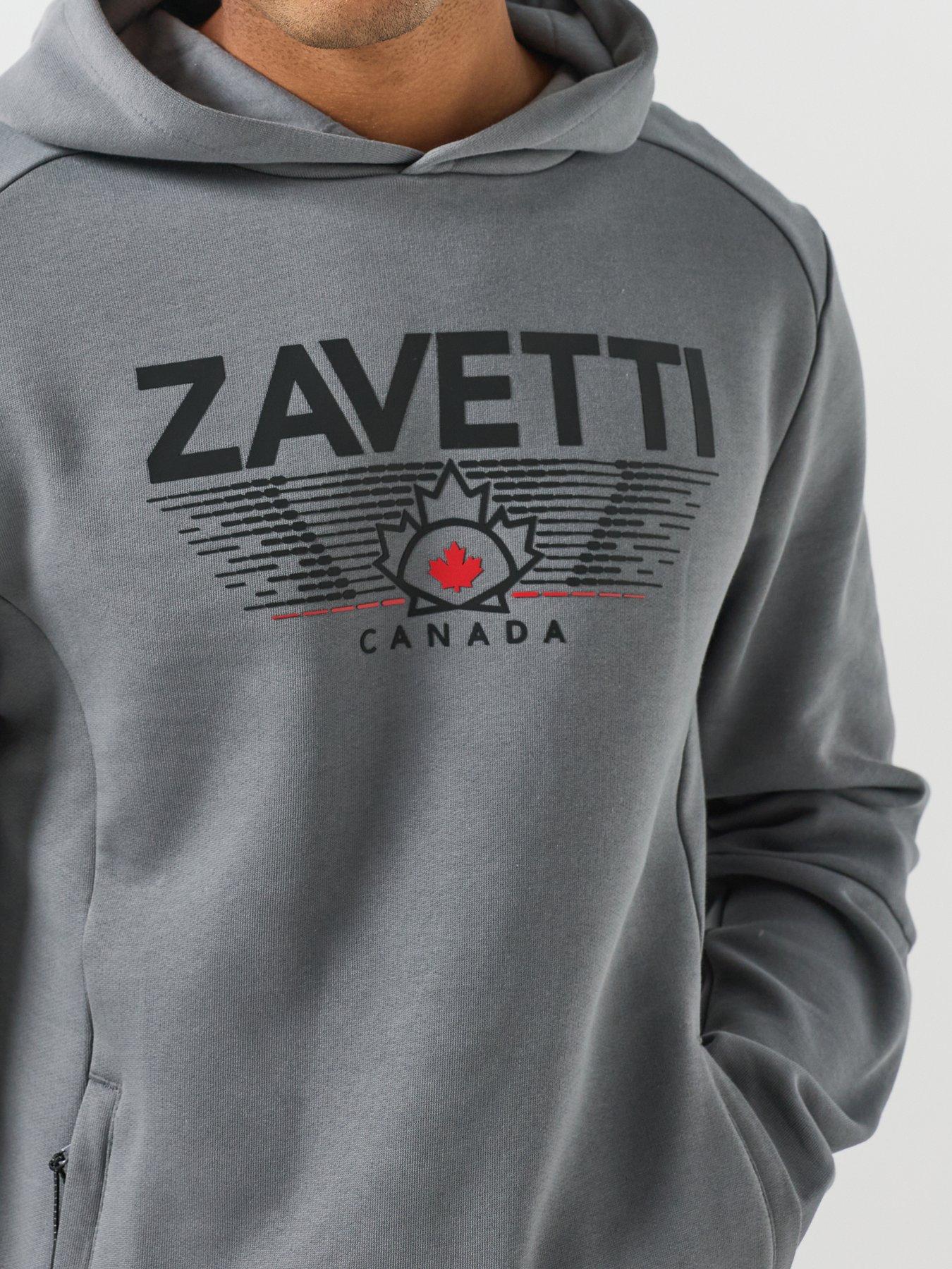 Image 6 of 6 of Zavetti Canada Mens Chandoni Logo Fleece Hoodie - Volcanic Veil