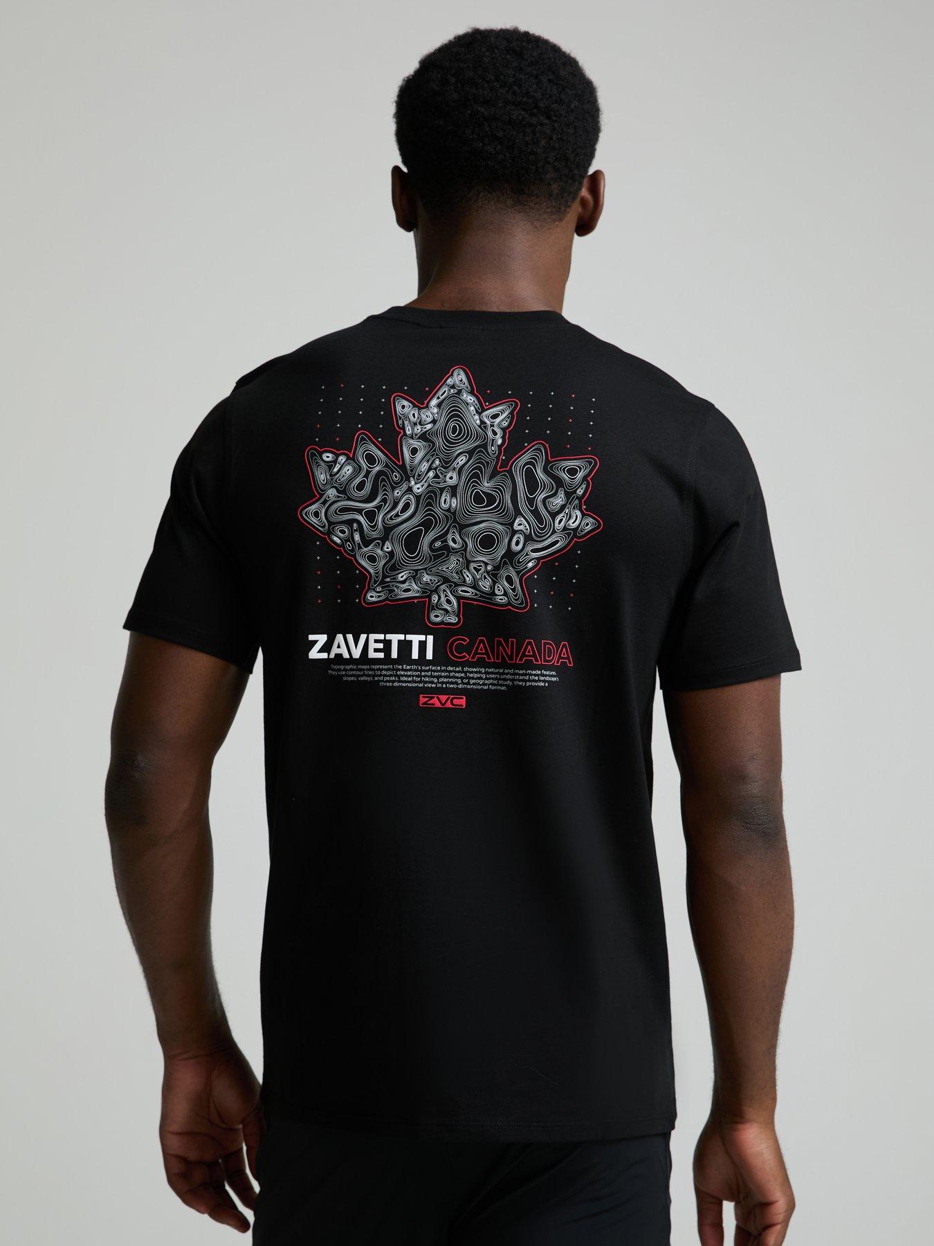 Image 2 of 5 of Zavetti Canada Ormallo Short Sleeve Backprint Graphic T-Shirt - Black