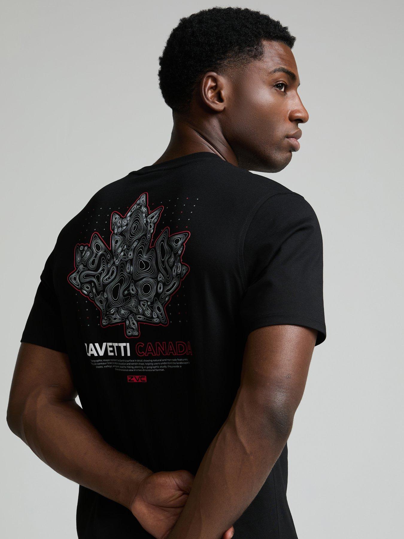Image 4 of 5 of Zavetti Canada Ormallo Short Sleeve Backprint Graphic T-Shirt - Black