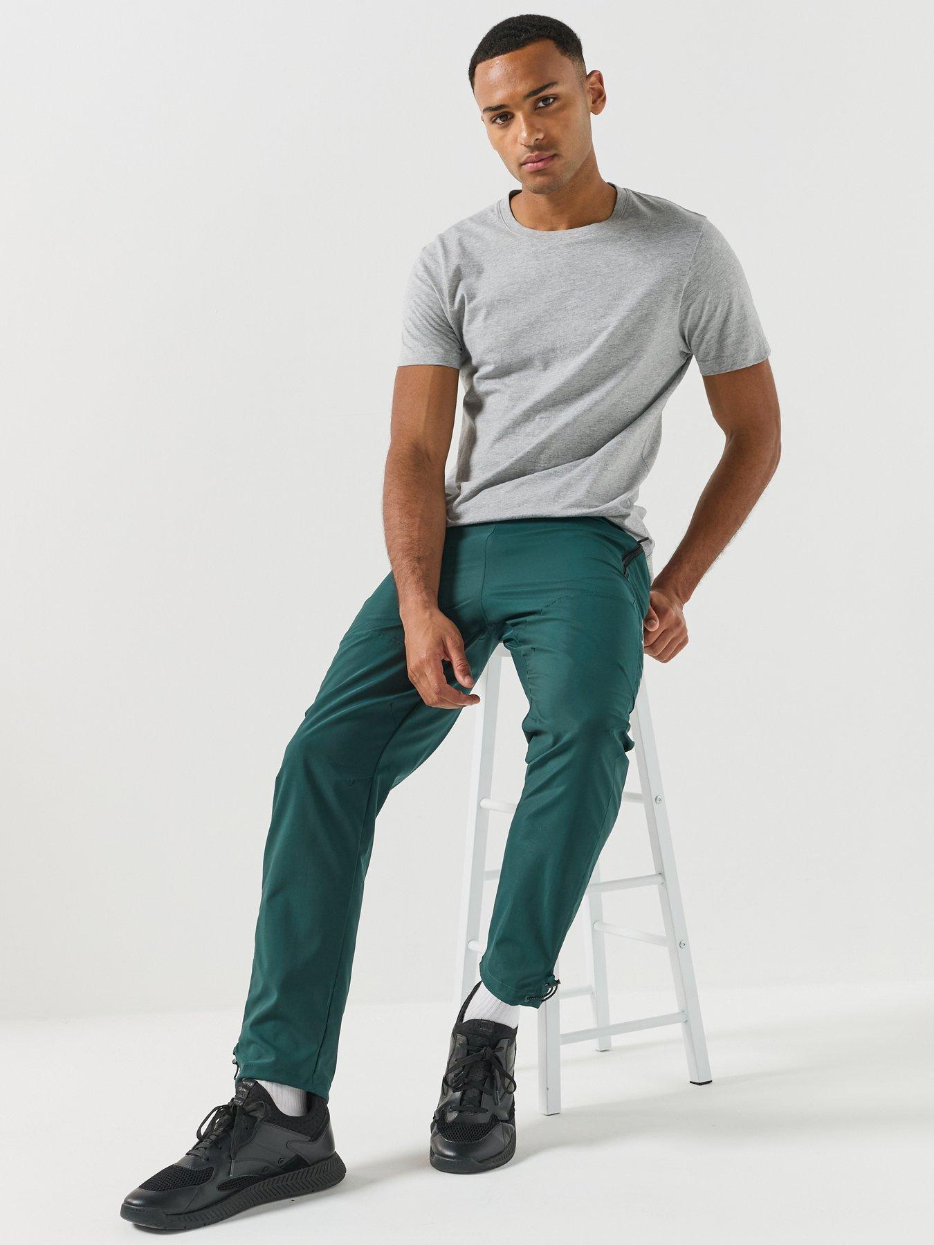 Image 4 of 6 of Zavetti Canada Zavetti Canada Bennicci Woven Elasticated Waist Trousers - Dark Green