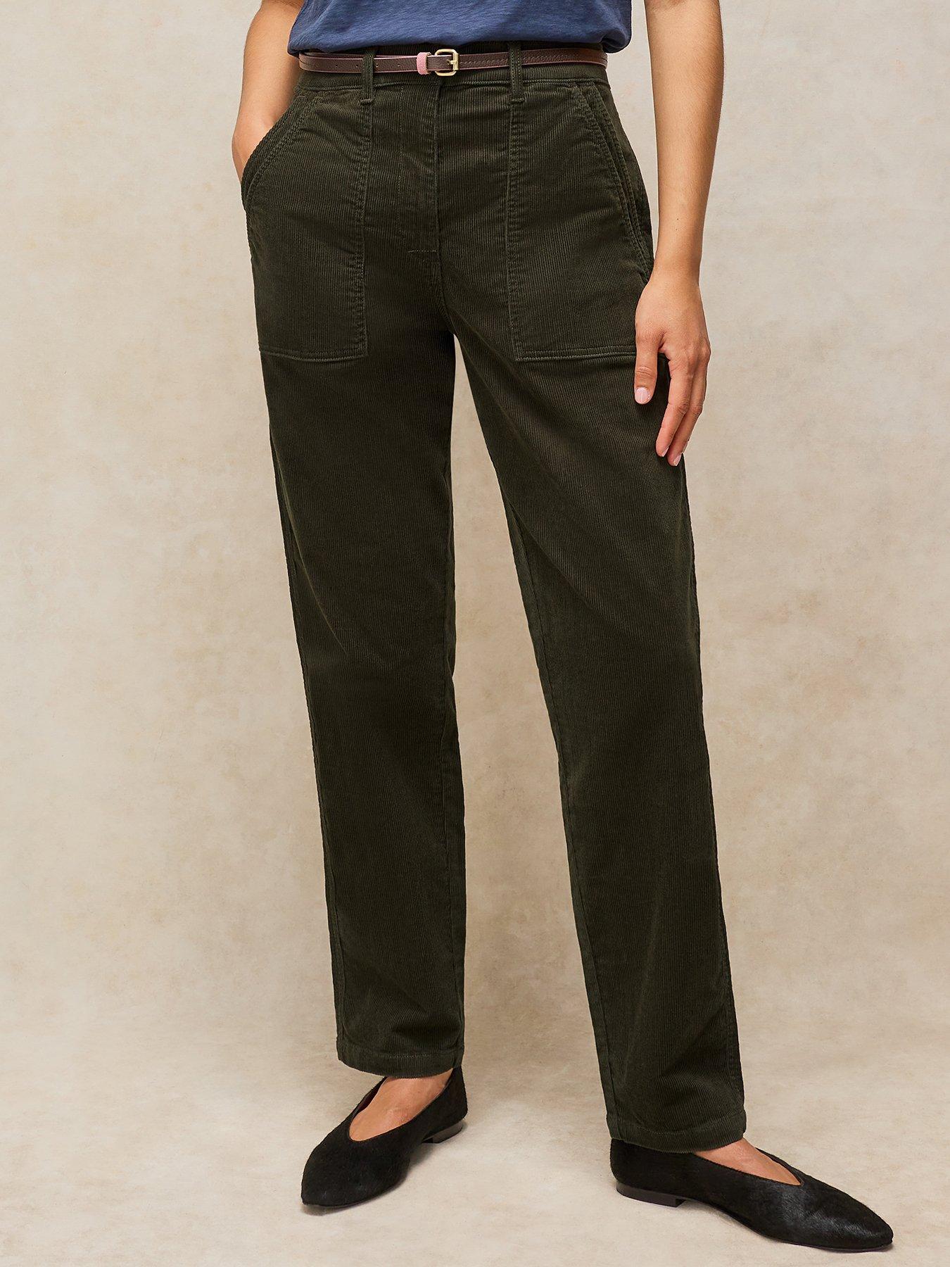 Image 1 of 5 of White Stuff Womens Twister Cord Trouser - Green