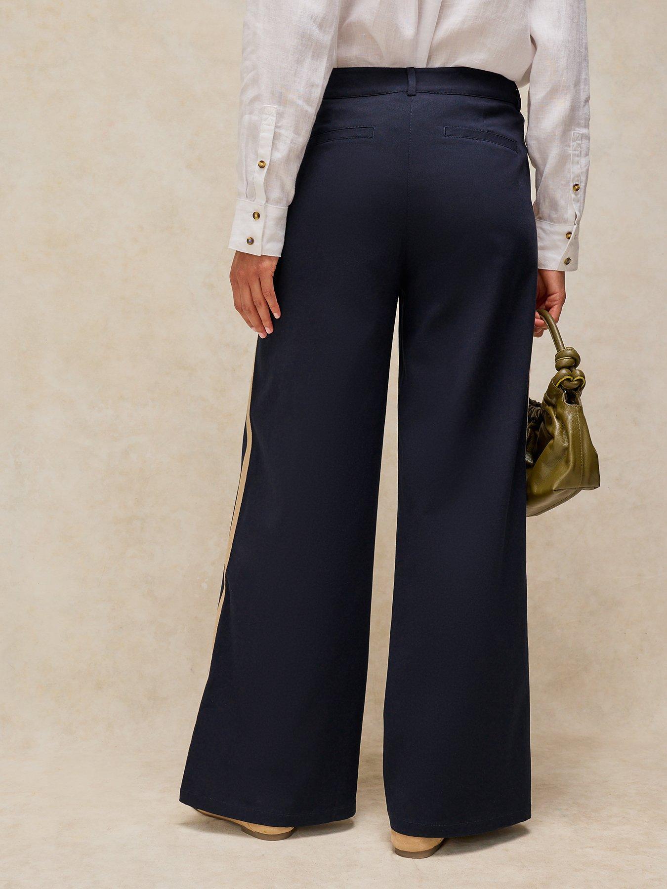 Image 2 of 6 of White Stuff Kenna Side Stripe Trousers - Blue