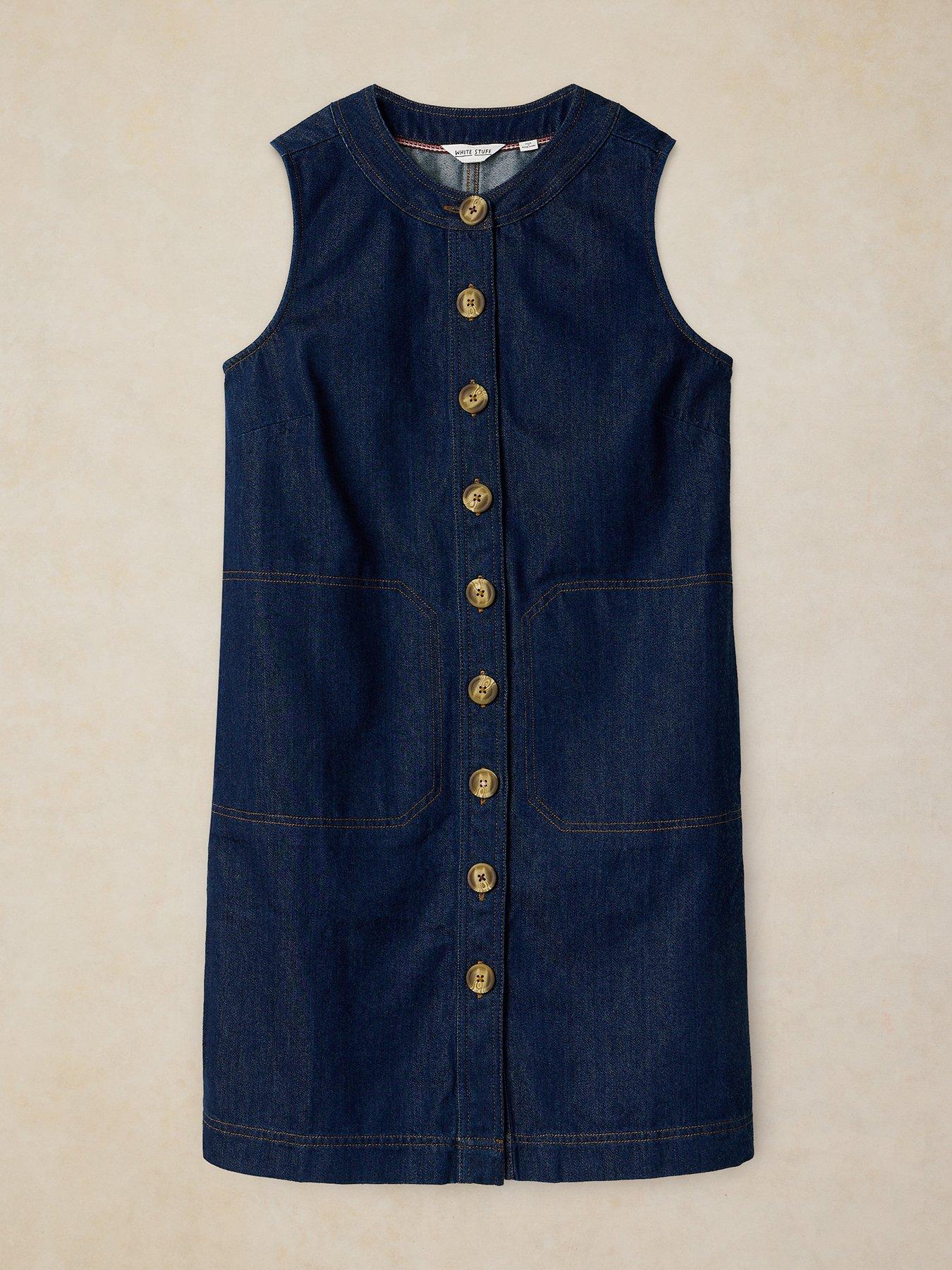 Image 5 of 6 of White Stuff Millie Denim Shift Dress - Blue