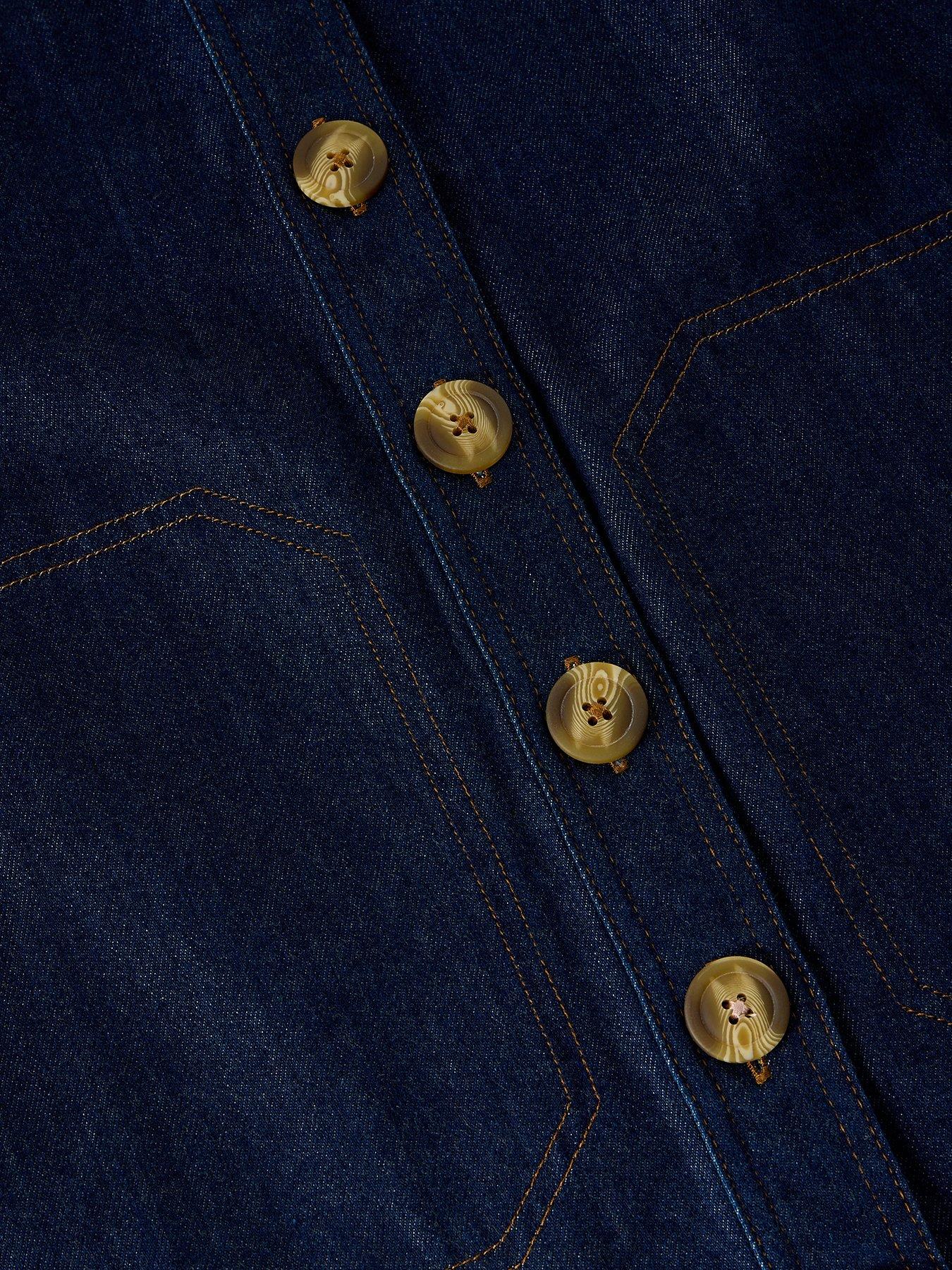 Image 6 of 6 of White Stuff Millie Denim Shift Dress - Blue