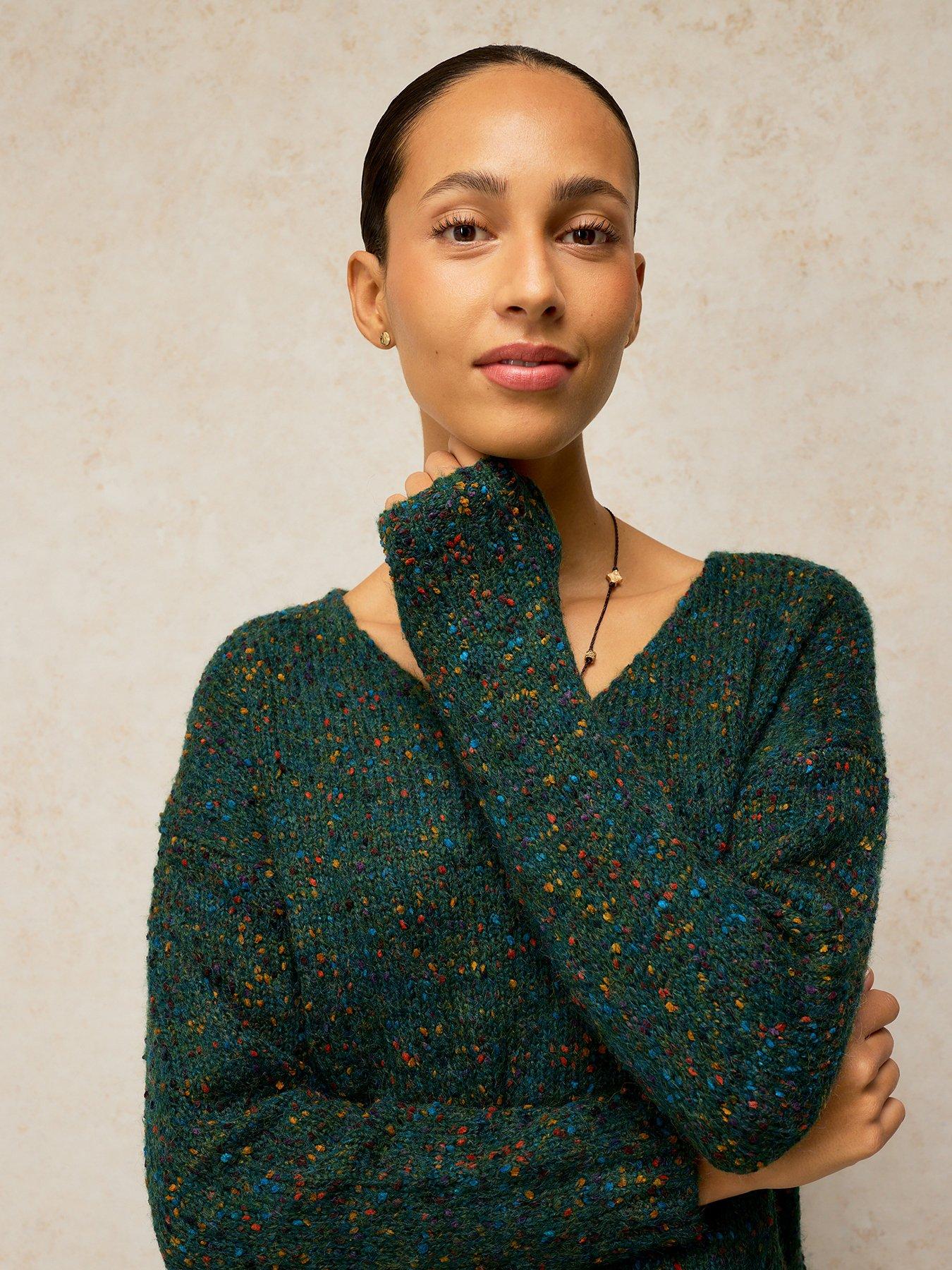 Image 4 of 5 of White Stuff Texture V Neck Jumper