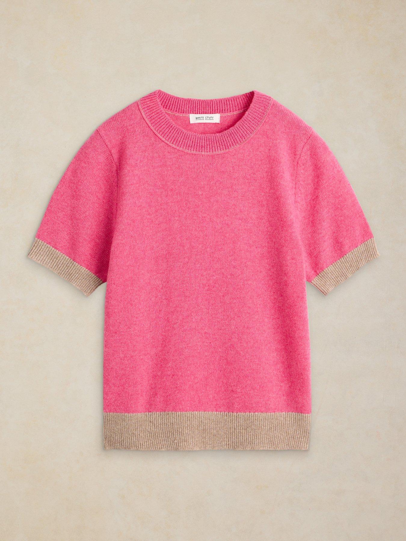 Image 5 of 6 of White Stuff Sansa Knitted T-Shirt - Pink