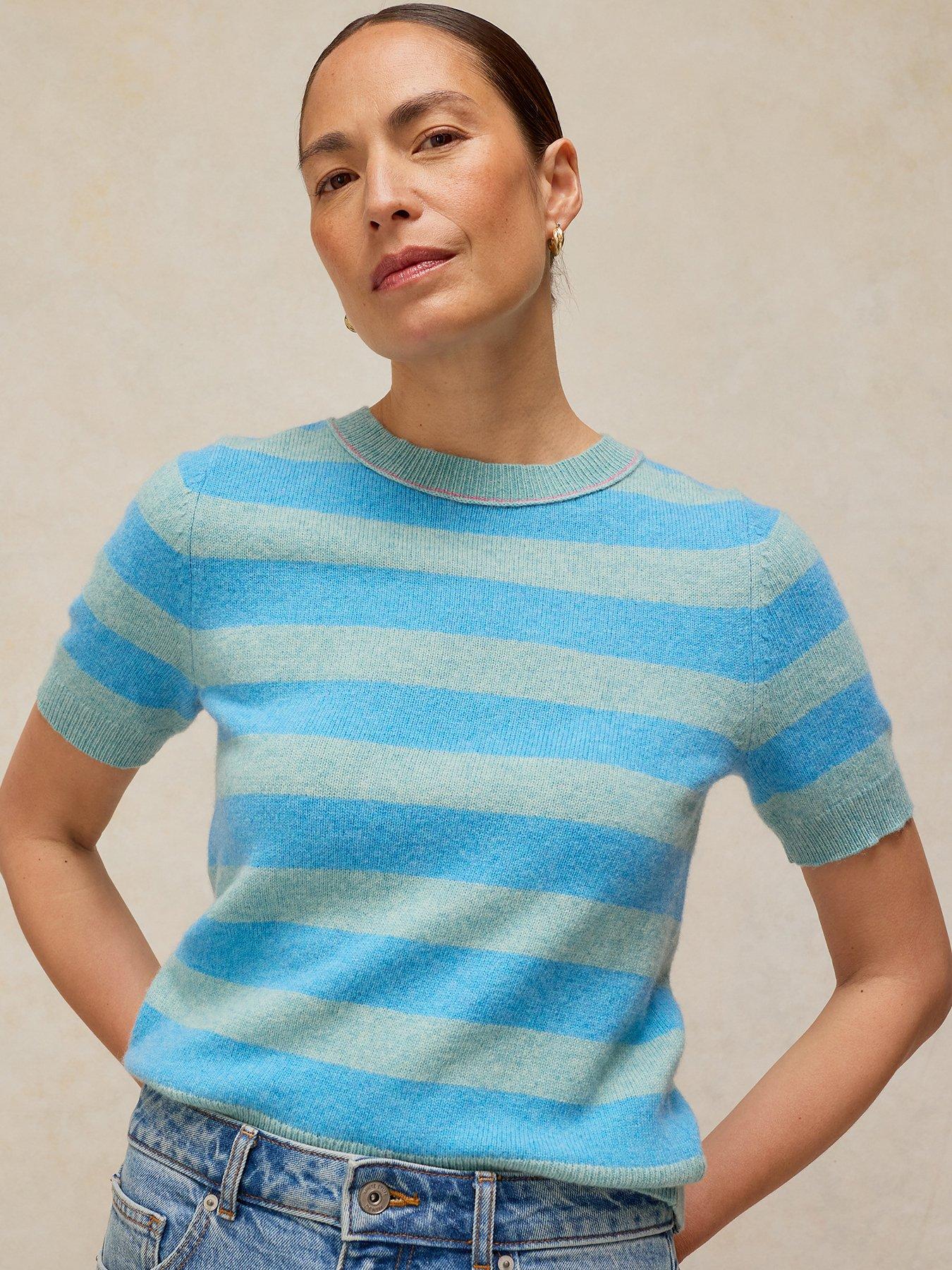 Image 1 of 6 of White Stuff Sansa Stripe Knitted Tee