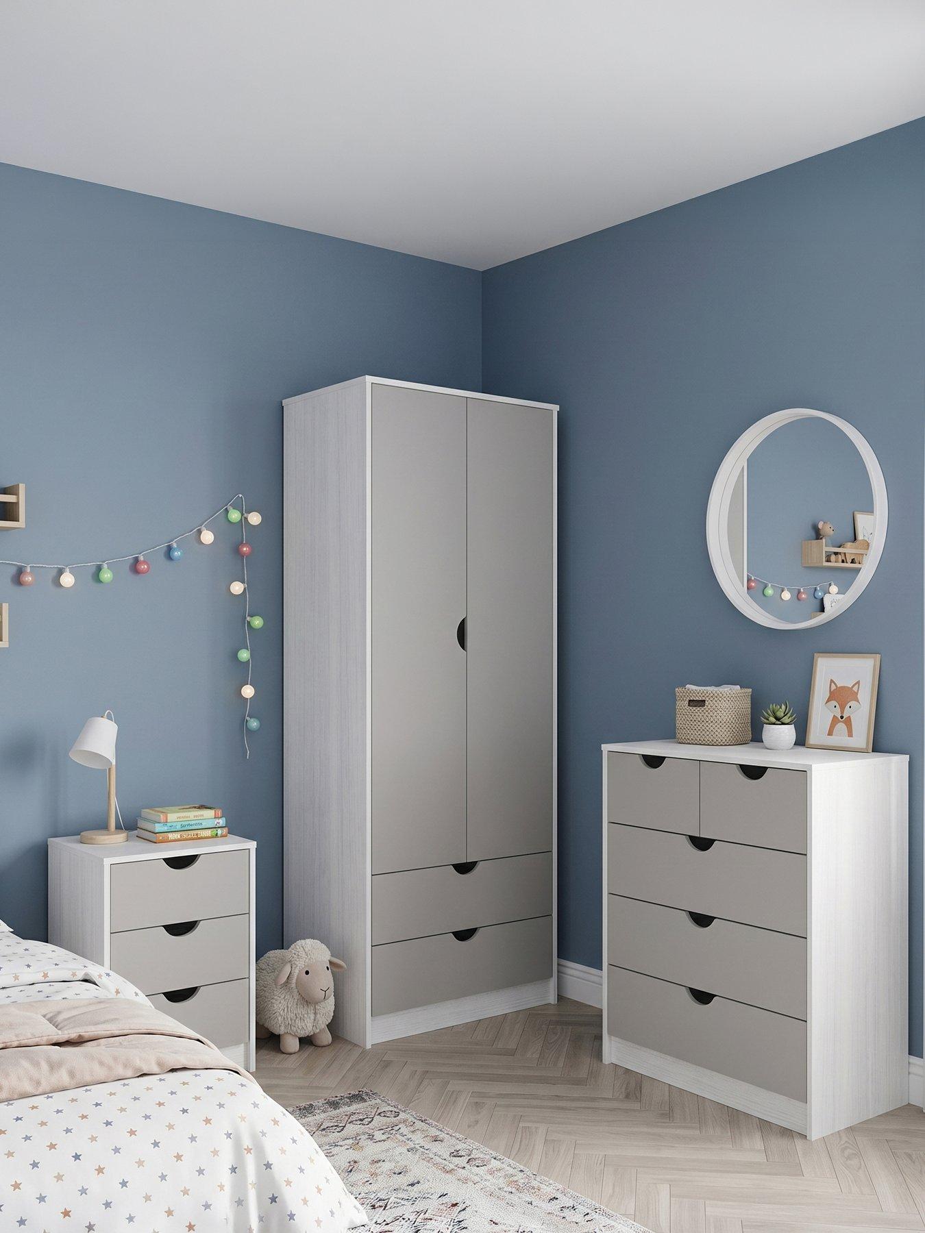The Very Collection Mico Package - Bedside, 3 Drawer Chest And 2 Door Wardrobe - FSC Certified