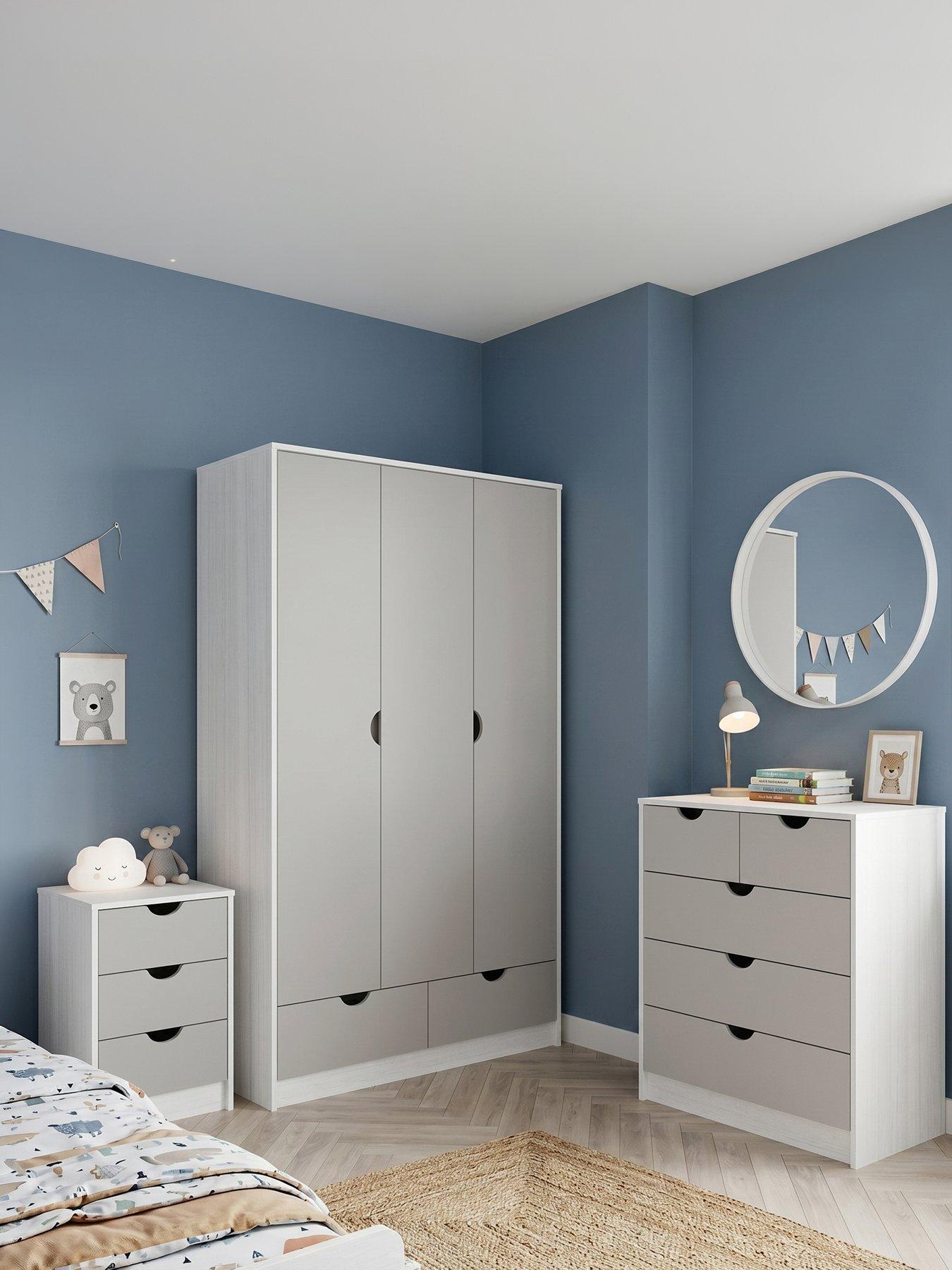 The Very Collection Mico Package - Bedside, 3 Drawer Chest And 3 Door Wardrobe - FSC® Certified