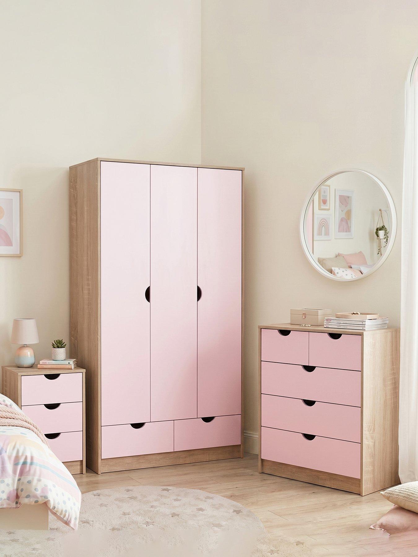 Image 1 of 7 of The Very Collection Mico Package - Bedside, 3 Drawer Chest And 3 Door Wardrobe - FSC&reg; Certified