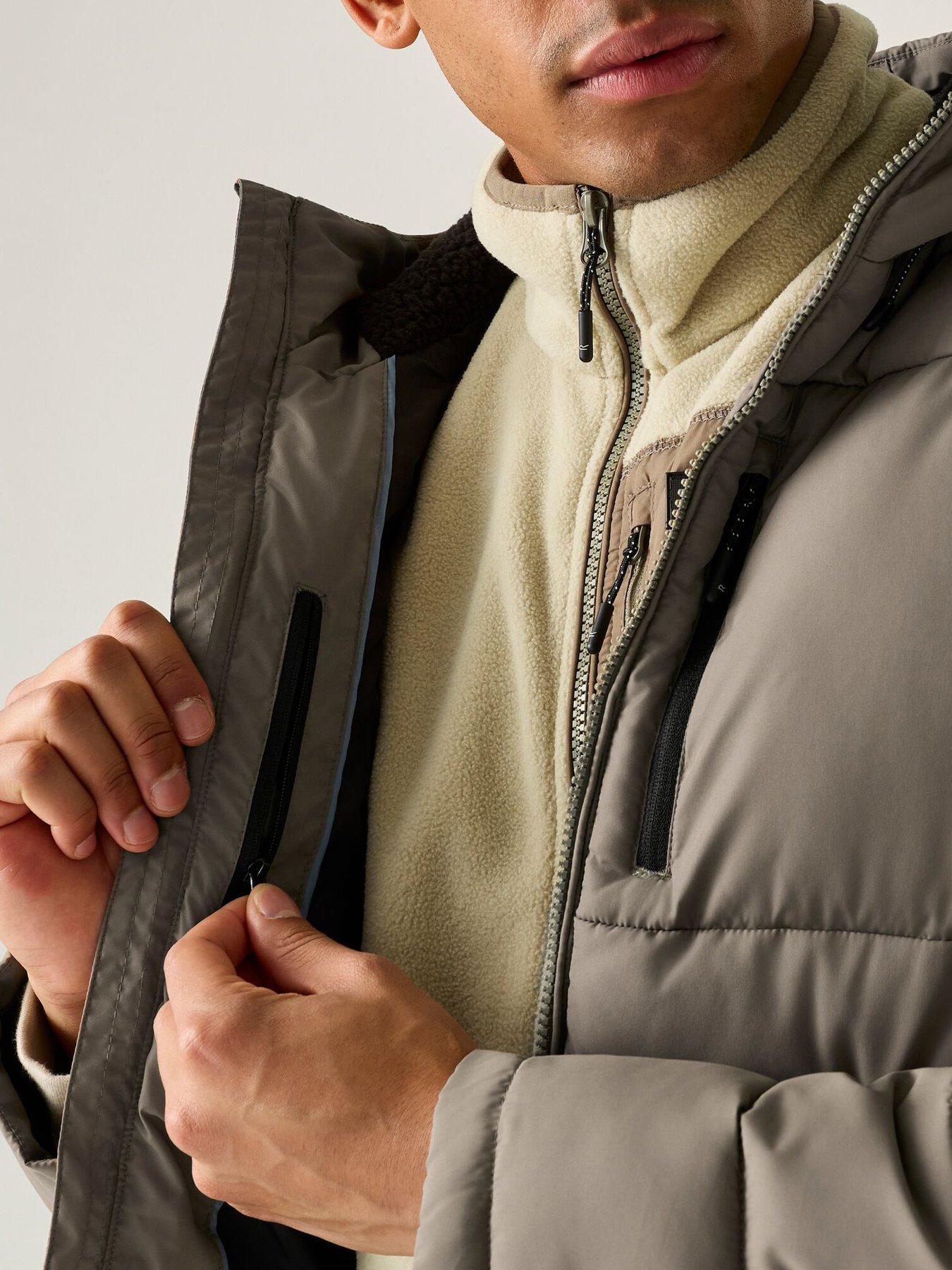 Image 6 of 7 of Regatta Mens Frankie Padded Baffled/quilted -smokey Olive(black)