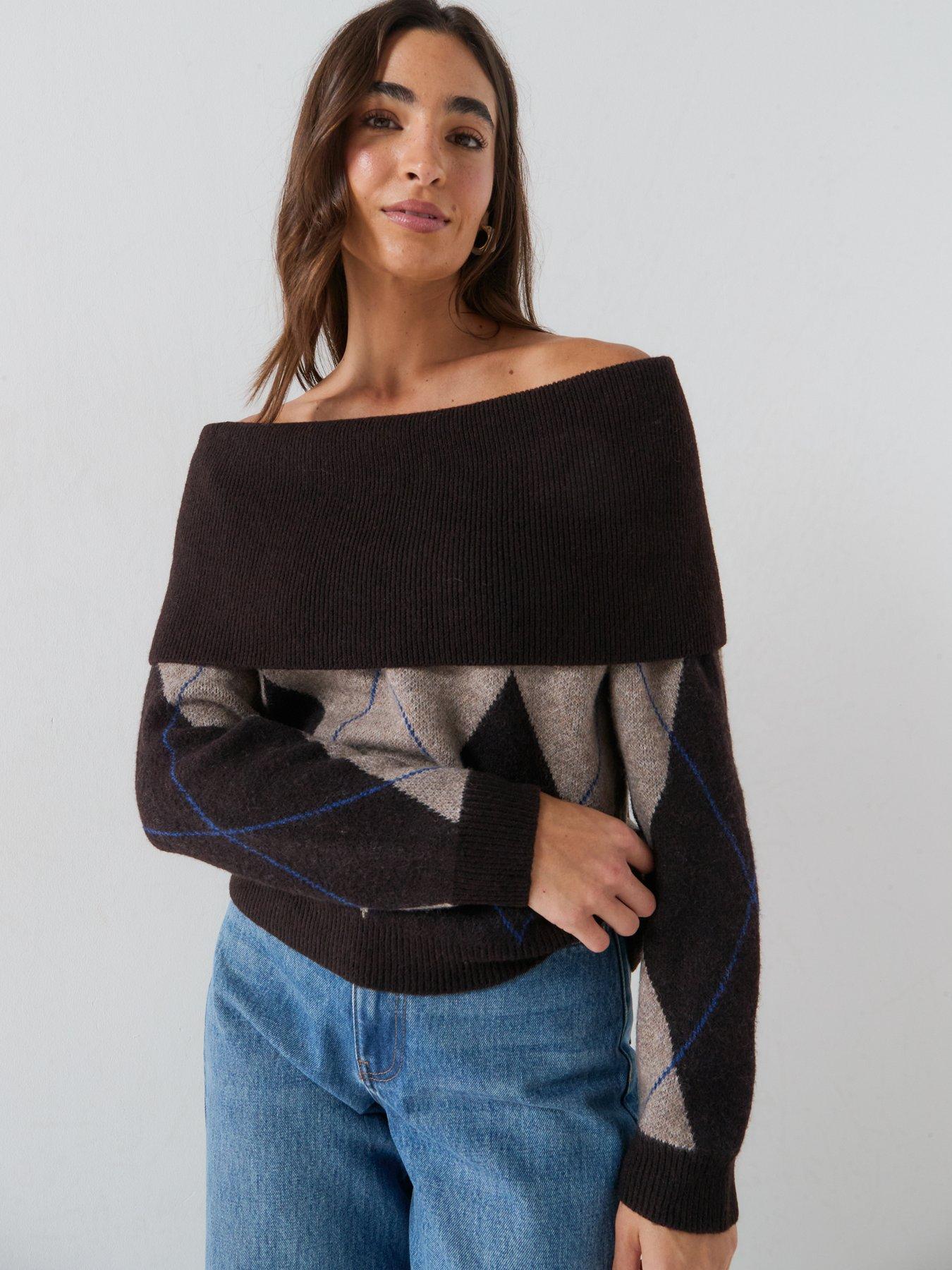 Image 4 of 6 of Only Alivia Off Shoulder Knit Top