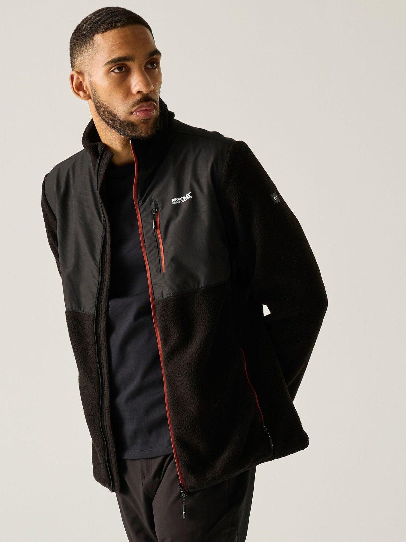 Image 4 of 7 of Regatta Mens Morran Wr Fleece Fleece -black (burnt Henna).