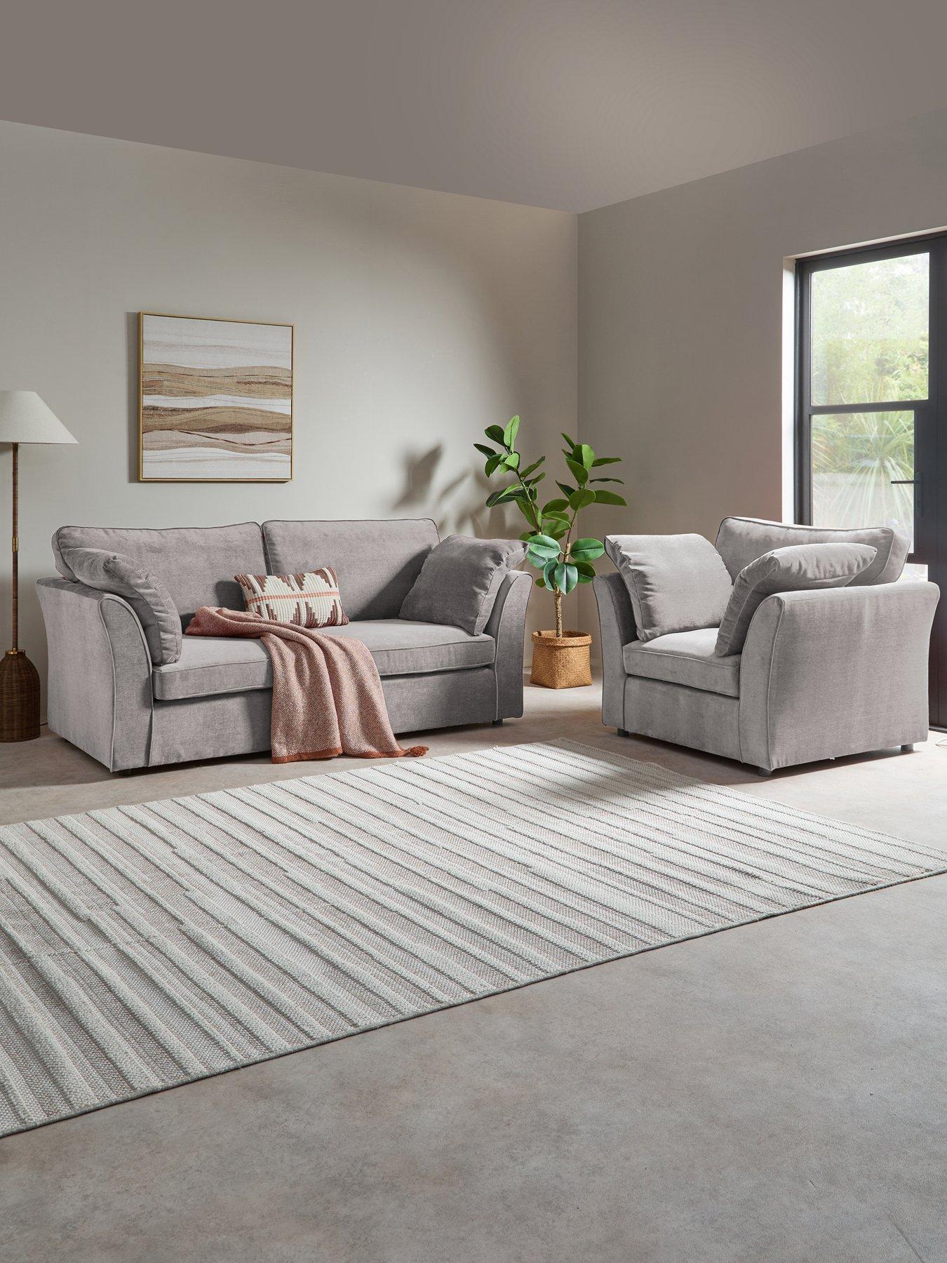 The Very Collection Vorina 3 Seater Sofa + Armchair Set (Buy  &  SAVE!)