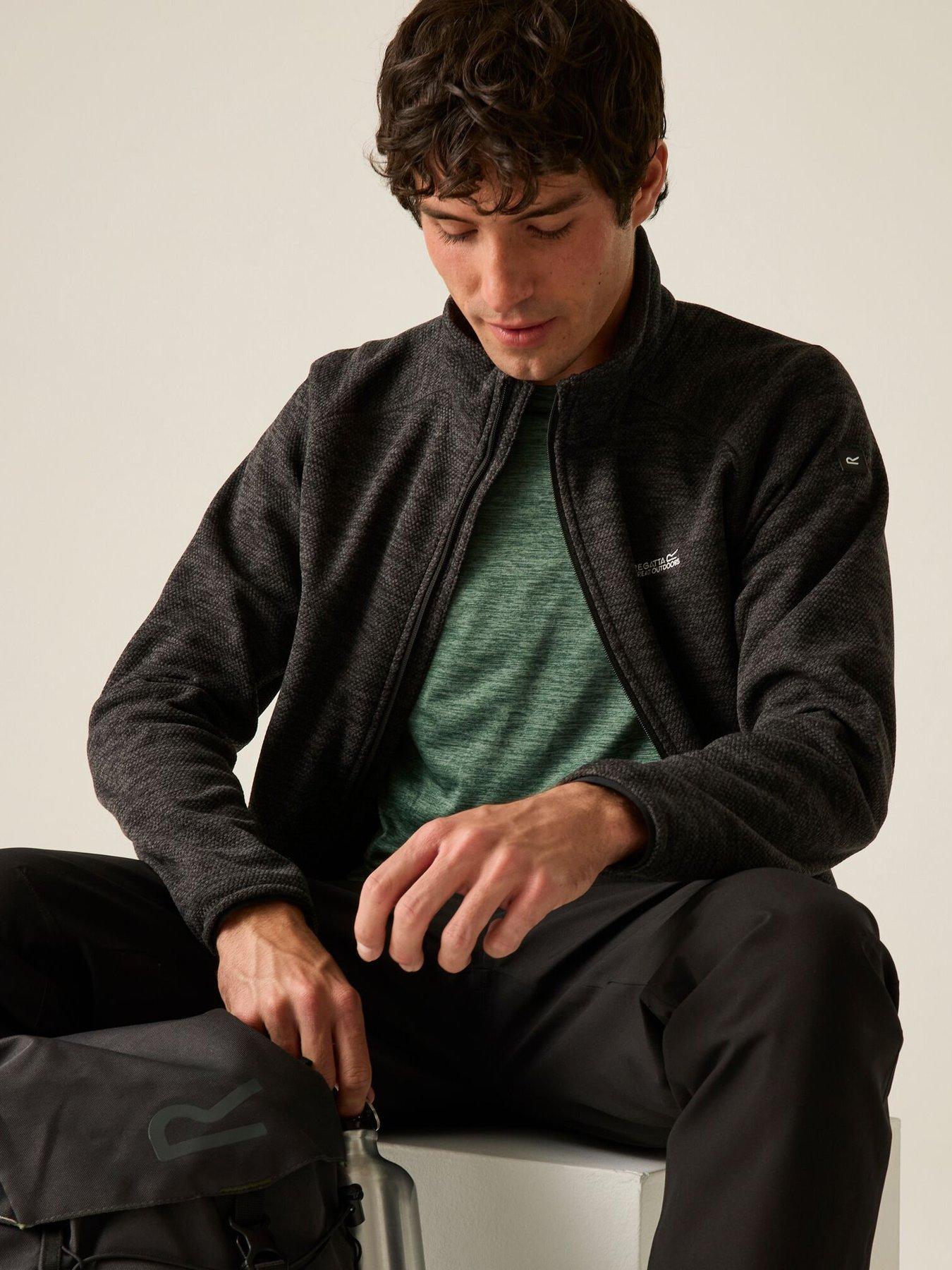 Image 6 of 7 of Regatta Mens Harrow Fleece -black Marl.