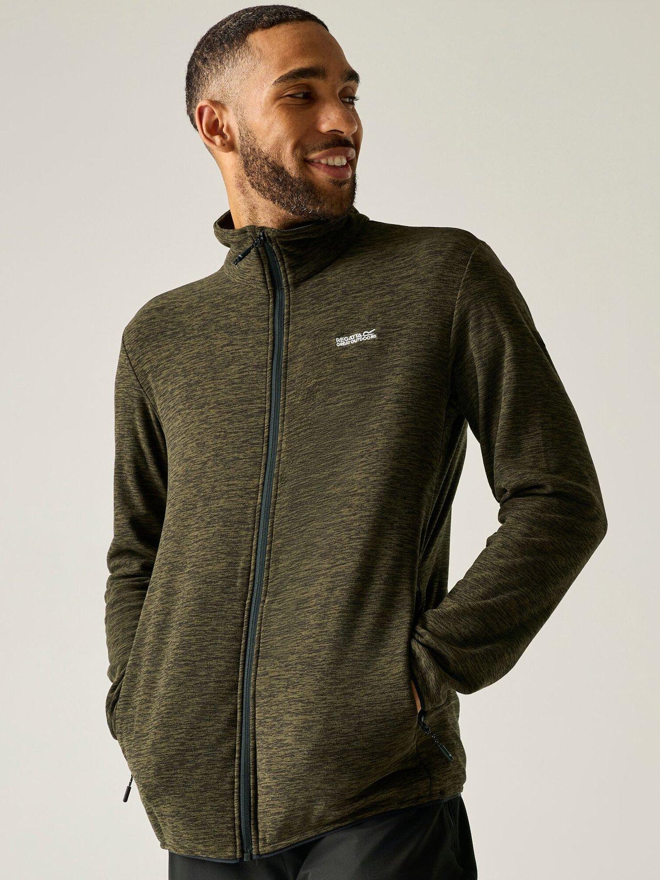 Image 1 of 6 of Regatta Mens Harrow Fleece -dark Khaki Marl.