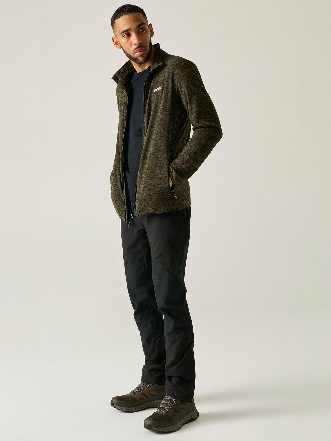 Image 2 of 6 of Regatta Mens Harrow Fleece -dark Khaki Marl.