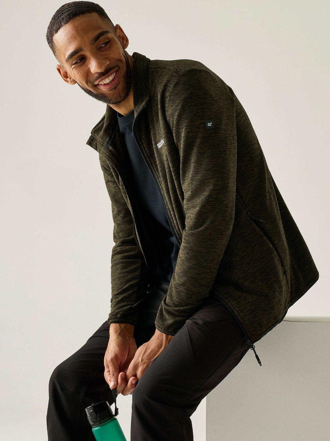 Image 5 of 6 of Regatta Mens Harrow Fleece -dark Khaki Marl.