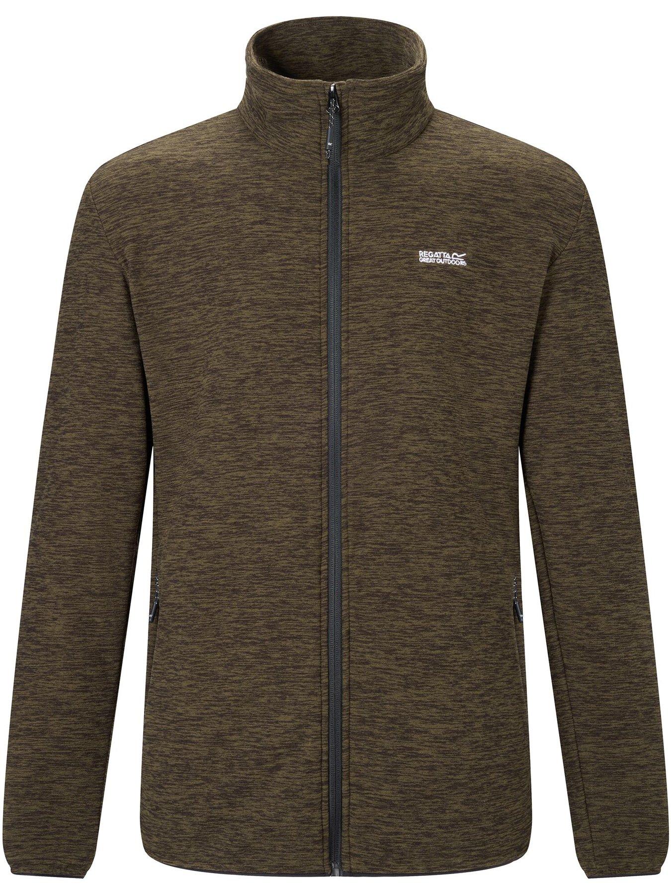 Image 6 of 6 of Regatta Mens Harrow Fleece -dark Khaki Marl.