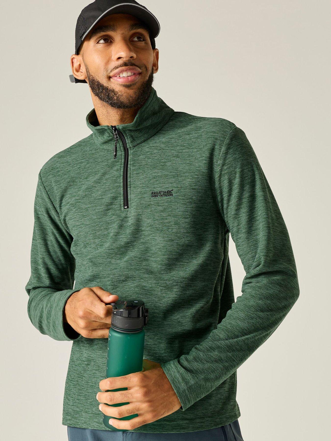 Regatta Mens Thompson Marl Fleece -dark Forest Green