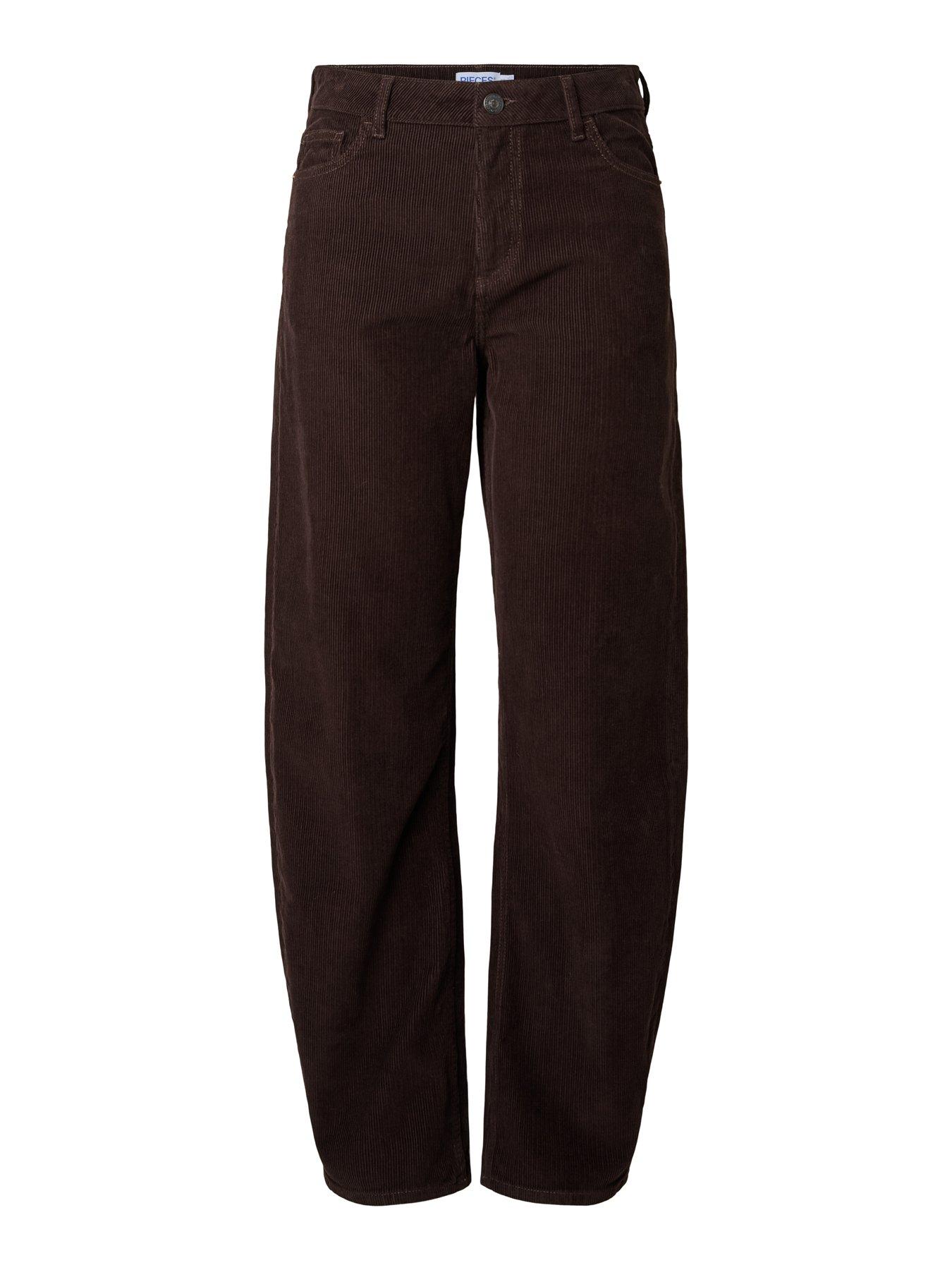 Image 5 of 6 of PIECES Aia Barrel Leg Corduroy Trousers