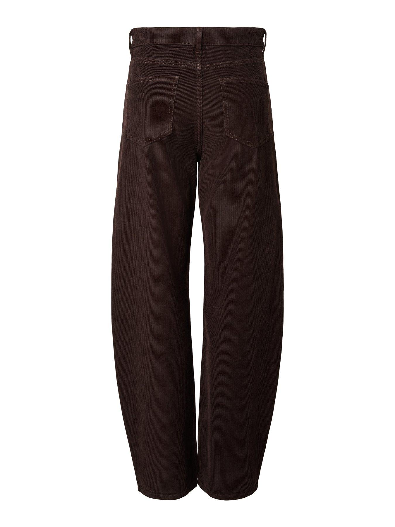 Image 6 of 6 of PIECES Aia Barrel Leg Corduroy Trousers